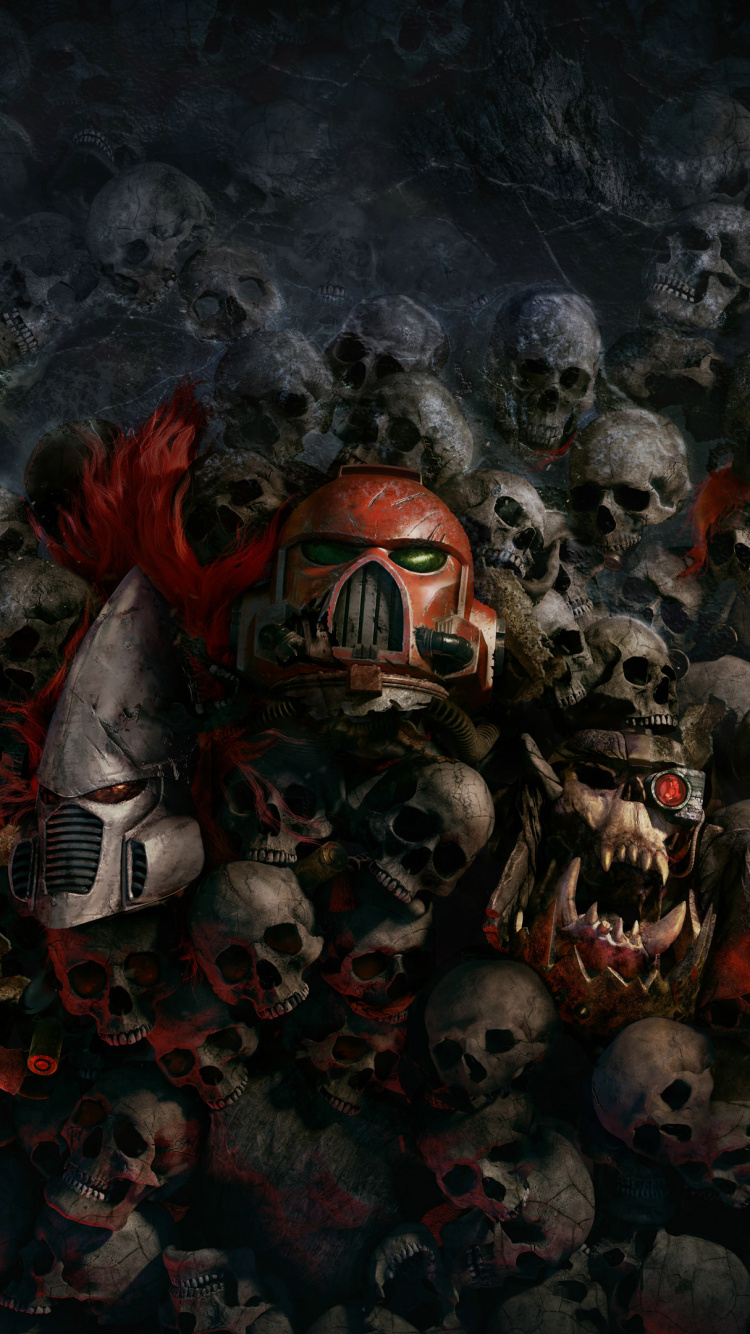 Обои Вархаммер 40 000 Рассвет третьей мировой войны, арт, демон, темнота, иллюстрация в разрешении 750x1334