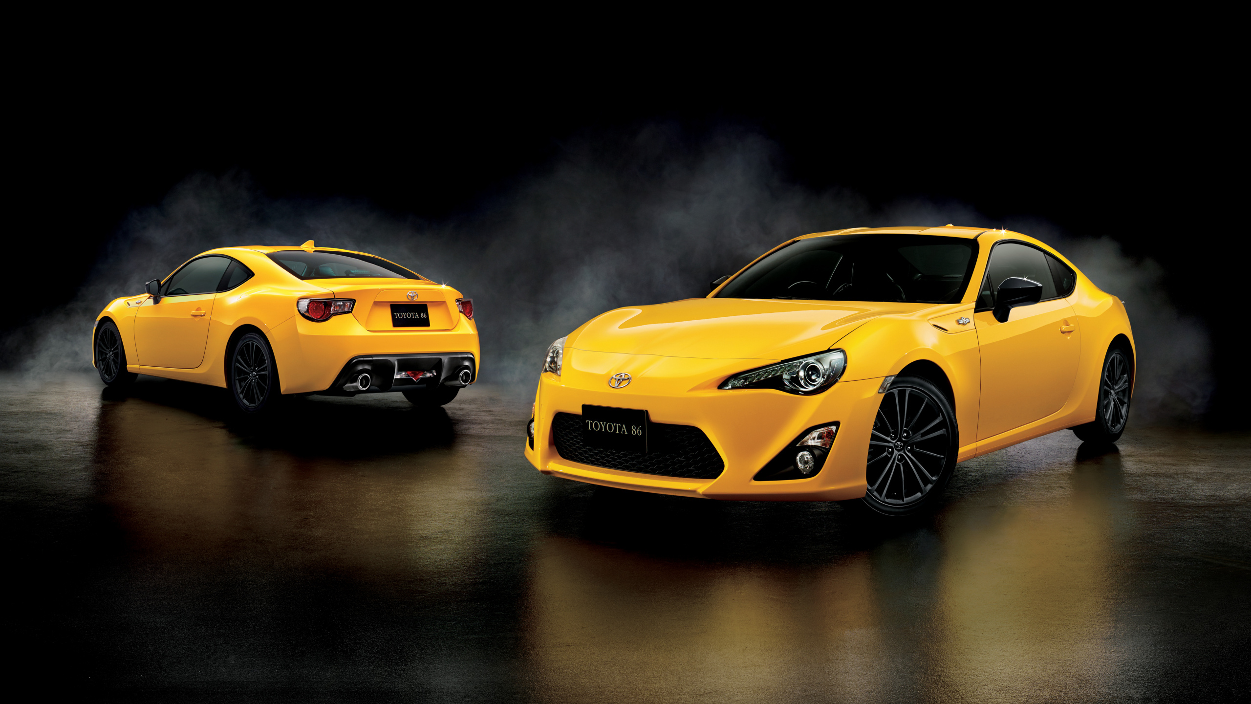 Обои спорткар, toyota, авто, scion, желтый в разрешении 2560x1440