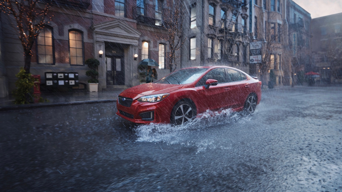 Обои subaru, авто, компактный автомобиль, городской автомобиль, семейный автомобиль в разрешении 1366x768