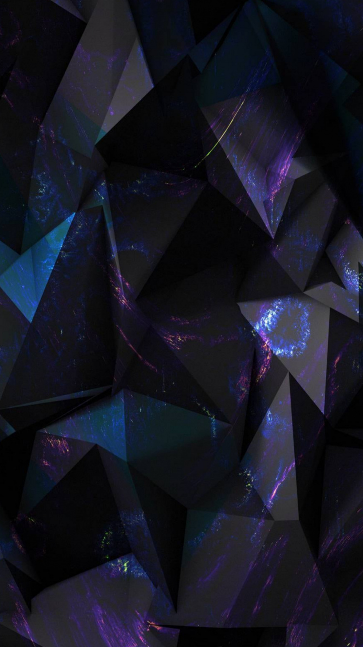 Обои пурпур, треугольник, Фиолетовый, пурпурный цвет, арт в разрешении 750x1334