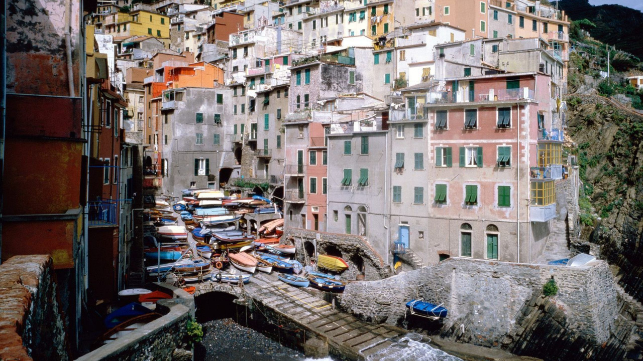 Обои Риомаджоре Италия, соседство, городок, здание, город в разрешении 1280x720