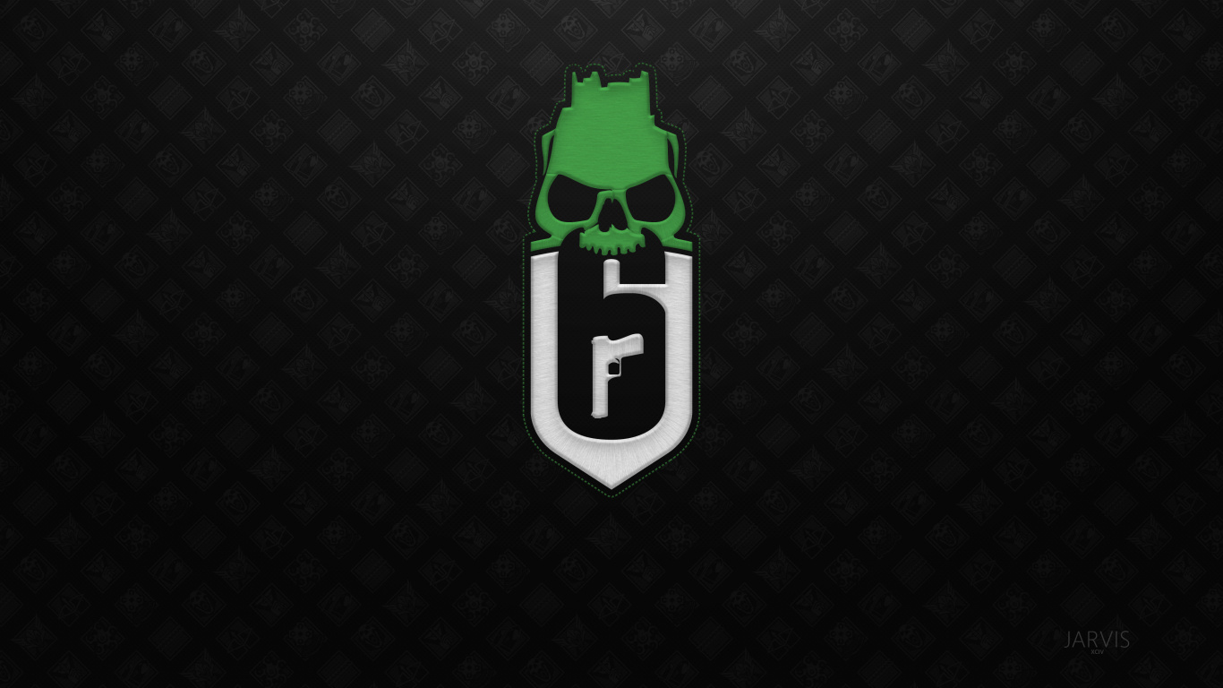 Обои лого, зеленый, графика, марка, эмблема в разрешении 1366x768