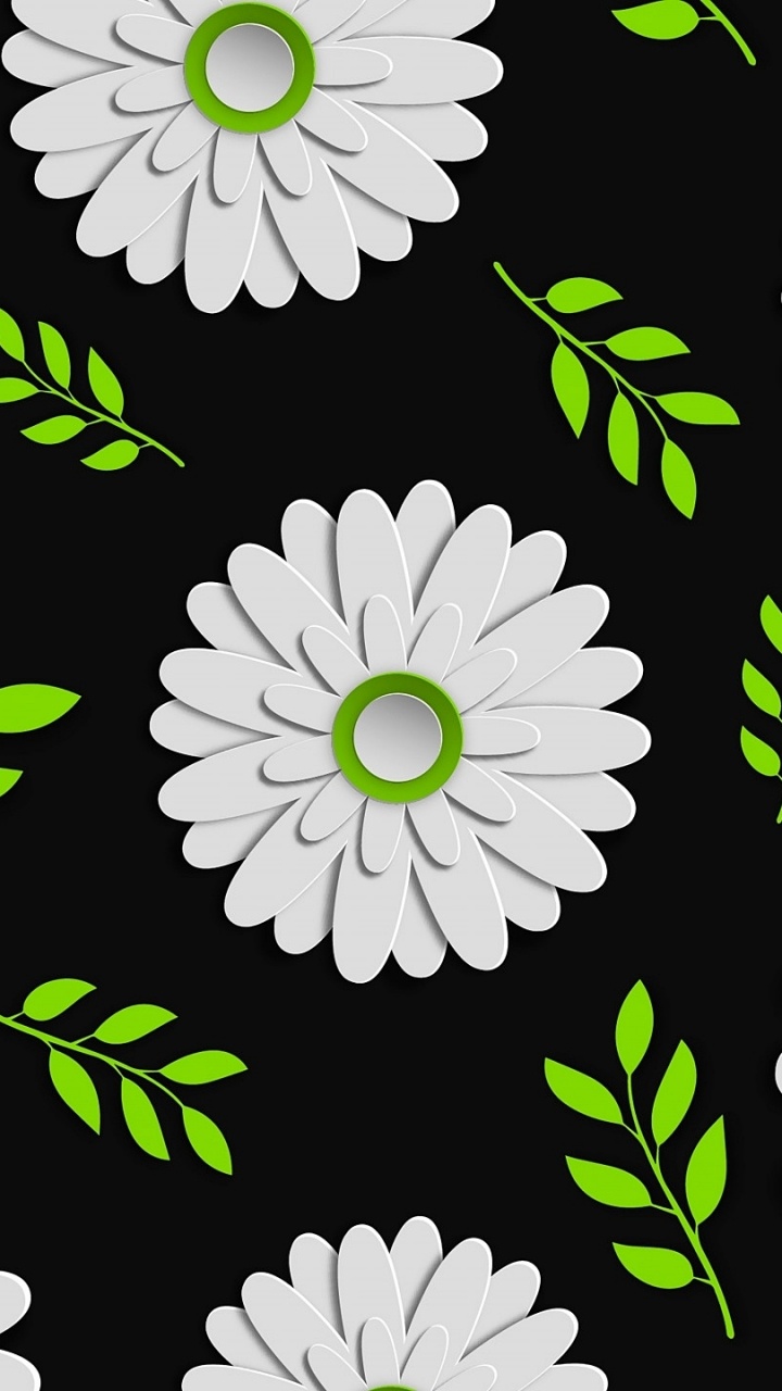 Обои цветочный дизайн, дизайн, цветок, графика, узор в разрешении 720x1280