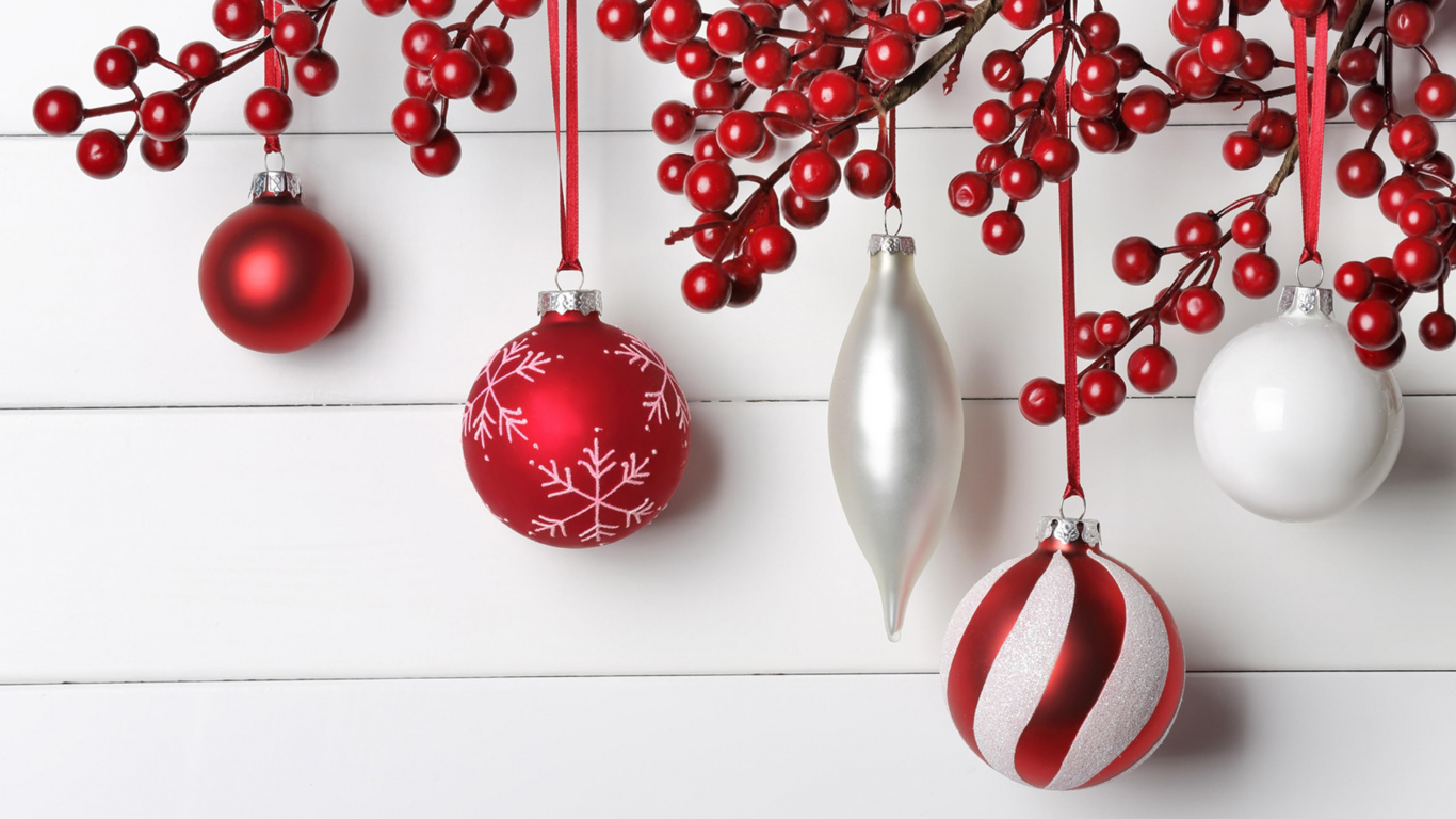 Обои Рождественский день, рождественский орнамент, Рождественские украшения, праздник, Рождество и курортный сезон в разрешении 1366x768