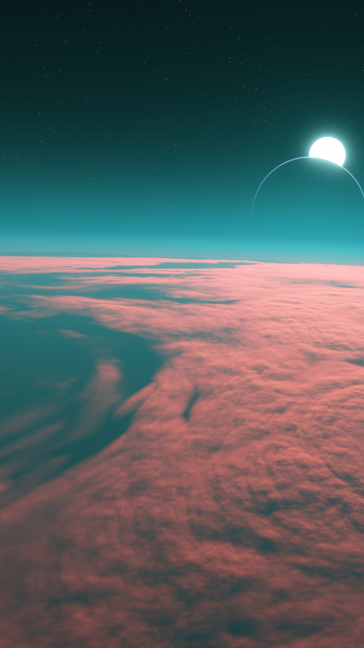 Обои земля, космос, луна, звезда, планета в разрешении 750x1334