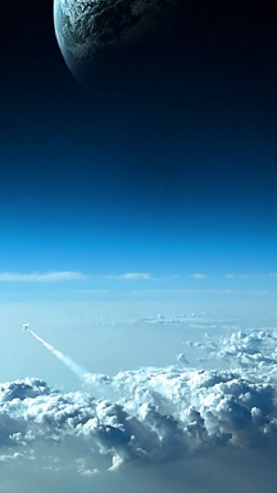 Обои атмосфера, космическое пространство, дневное время, земля, космос в разрешении 1080x1920