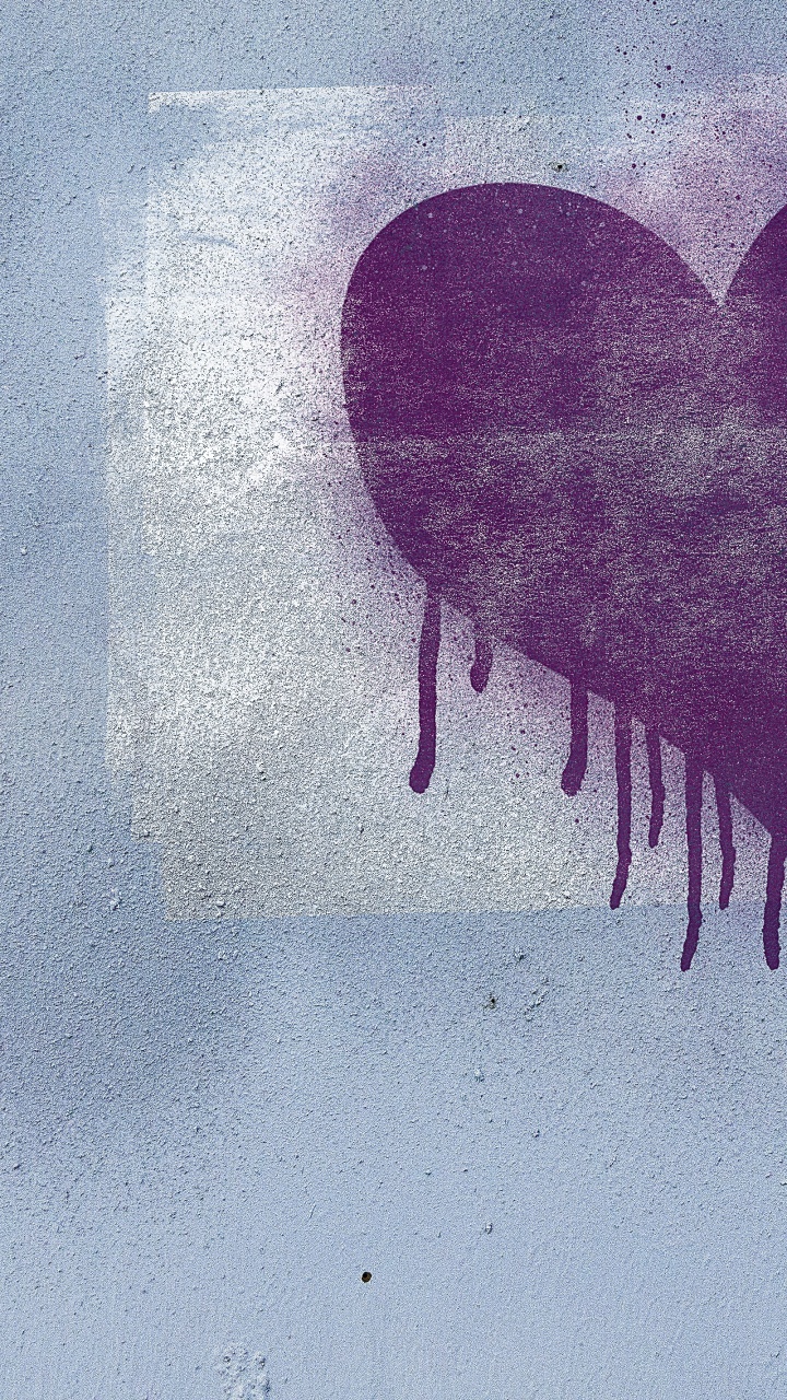 Обои пурпур, стена, небо, граффити, орган в разрешении 720x1280