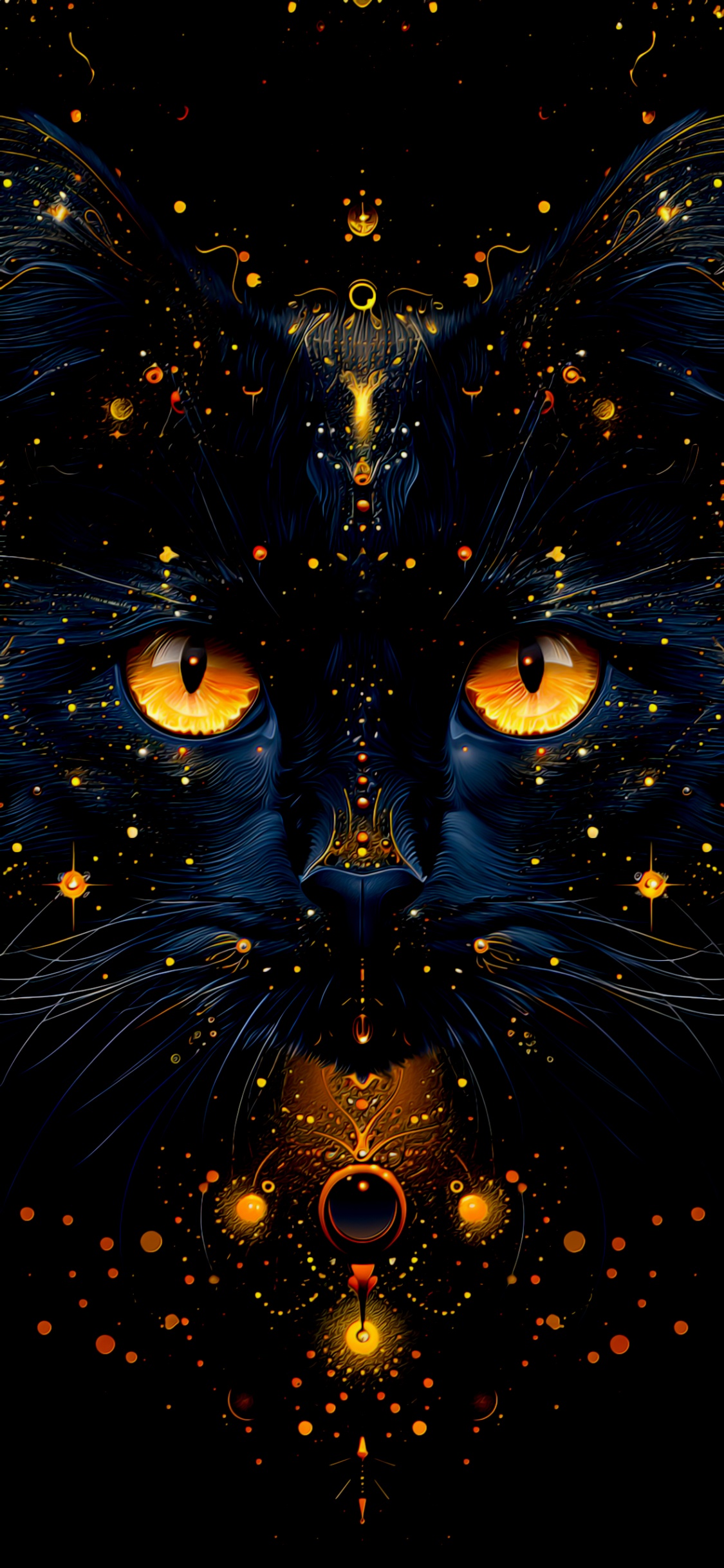 Обои фрактальное искусство, живопись, визуальное искусство, Аватар, бакенбарды в разрешении 1125x2436