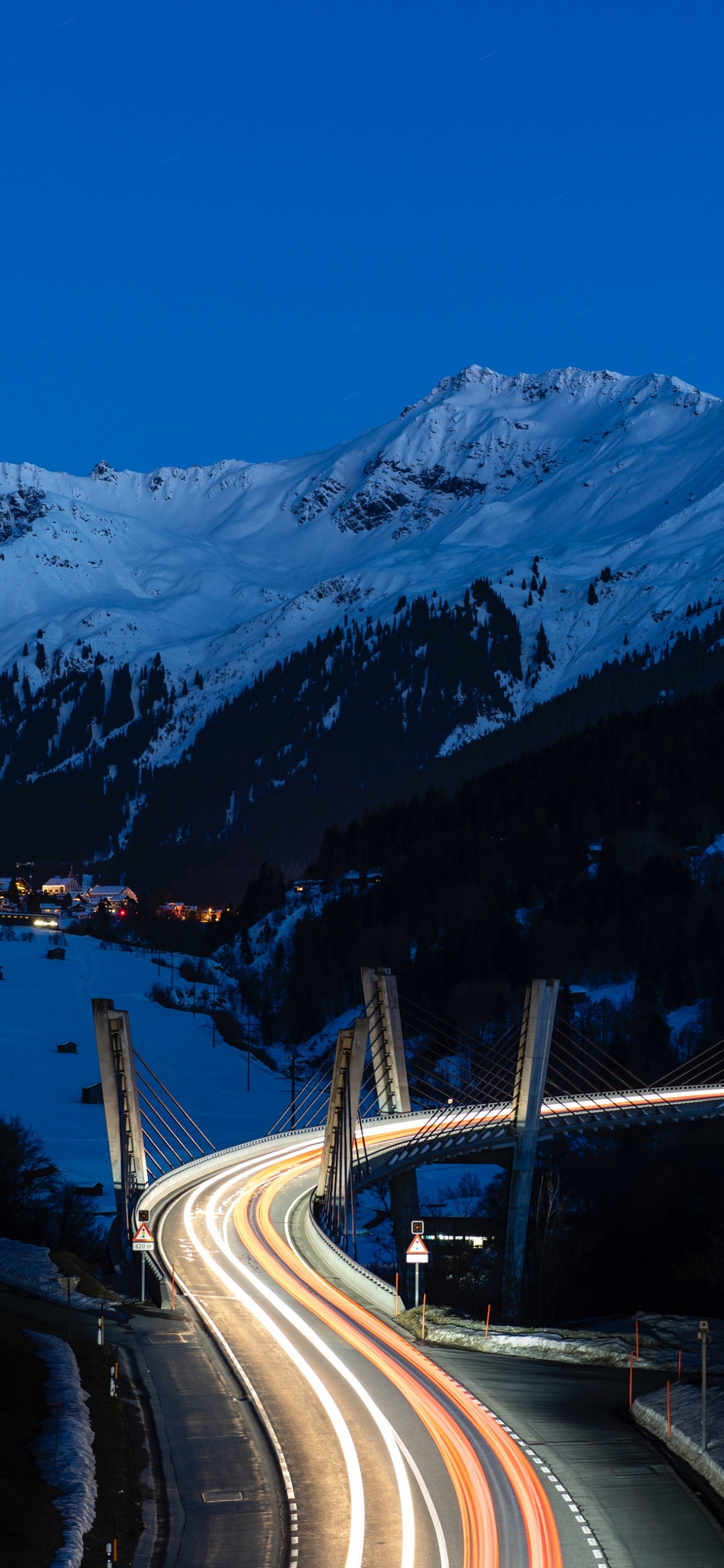 Обои гора, снег, горный рельеф, зима, горный хребет в разрешении 1242x2688