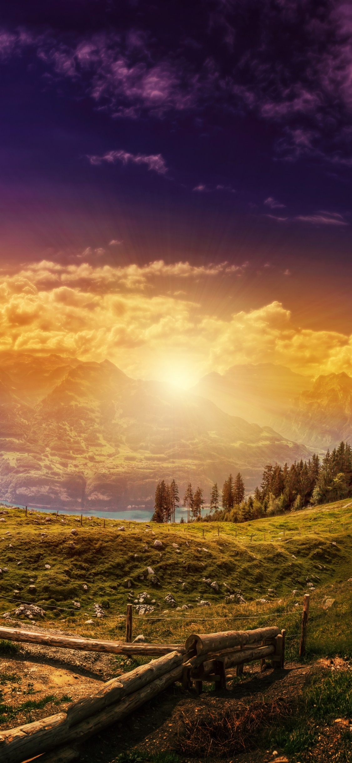 Обои природа, гора, утро, солнечный свет, пустыня в разрешении 1125x2436