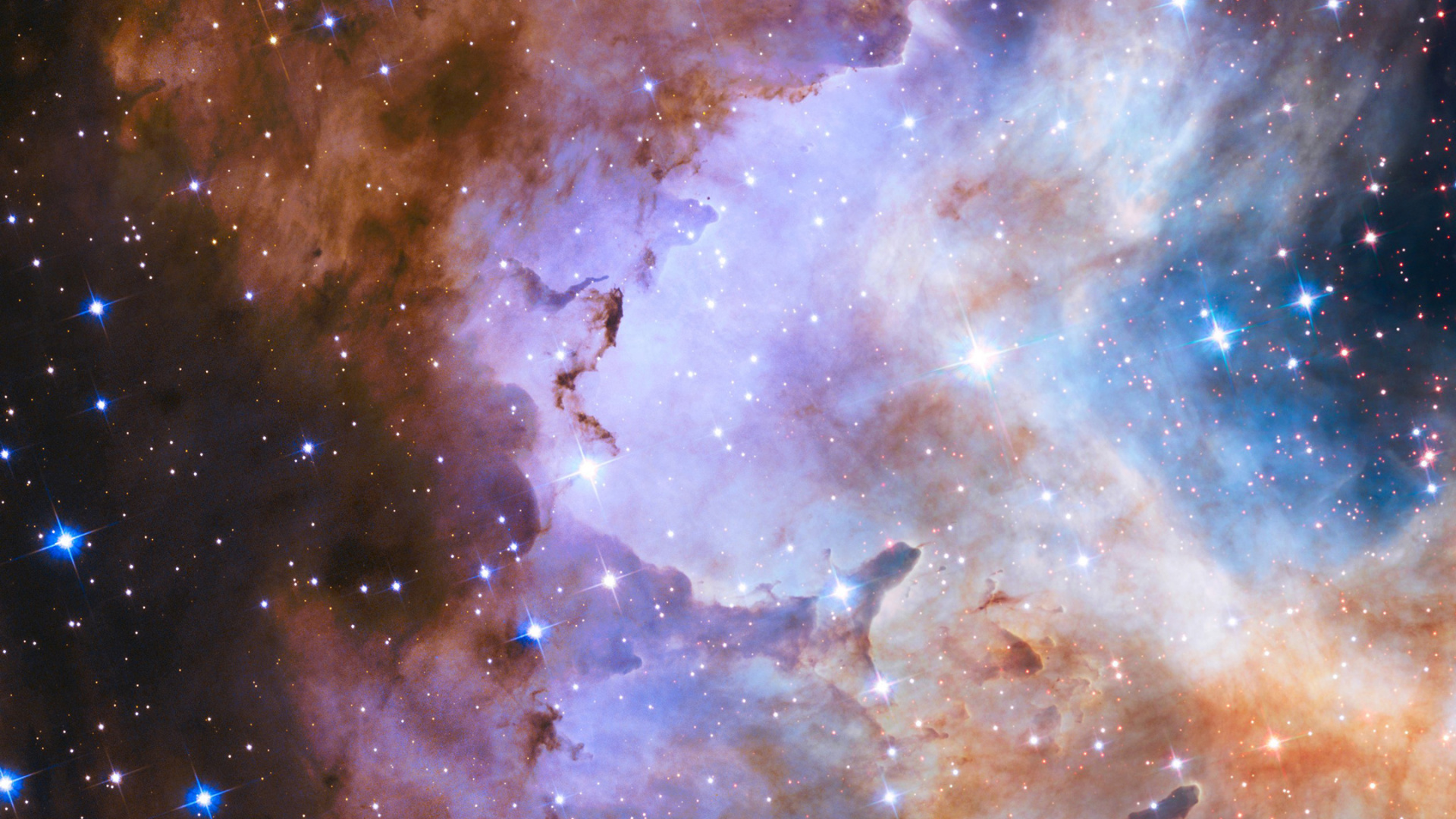 Обои звездный питомник, звезда, космический телескоп Хаббл, звездное скопление, туманность в разрешении 1920x1080