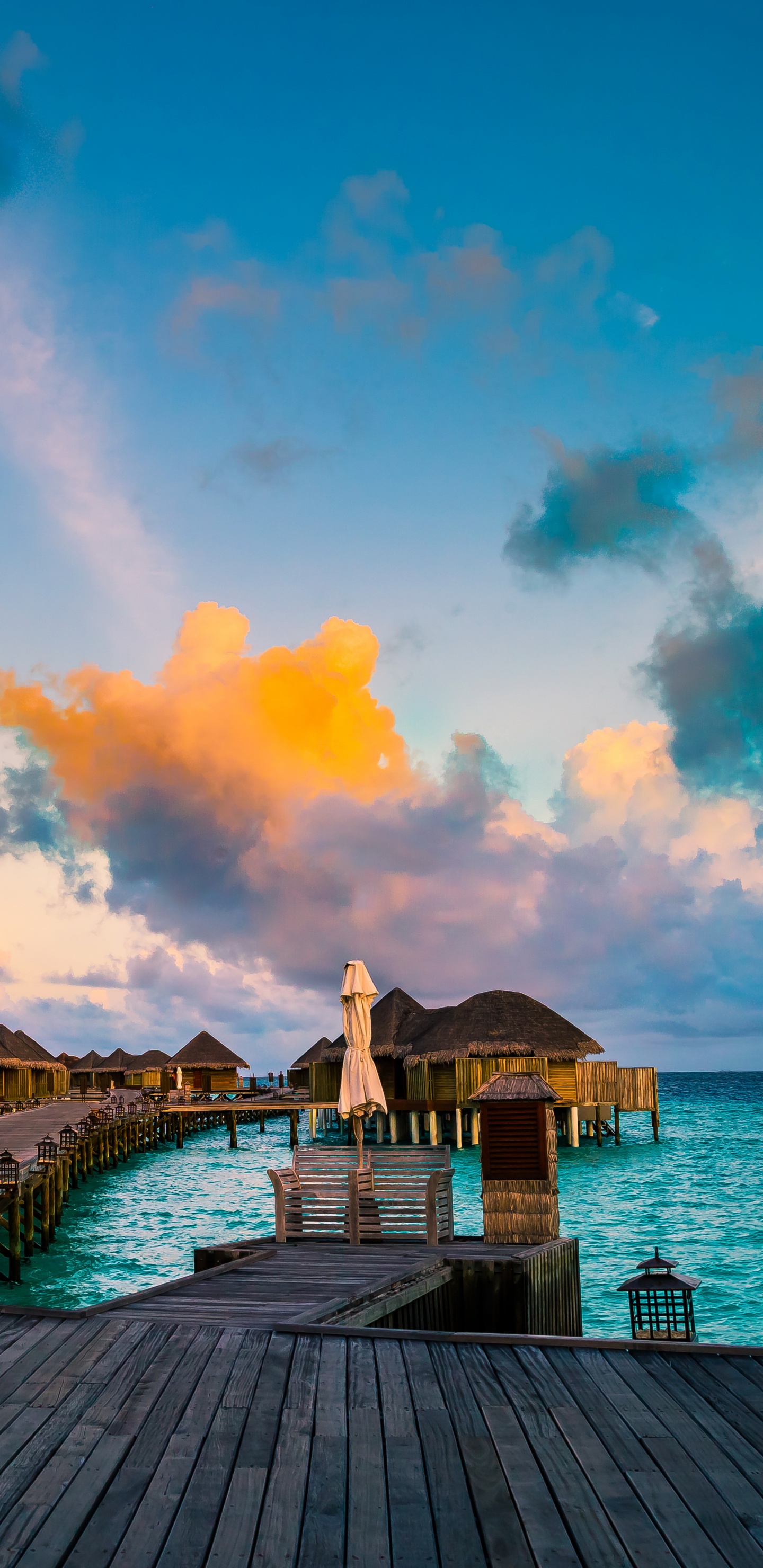 Обои облако, море, океан, горизонт, отпуск в разрешении 1440x2960