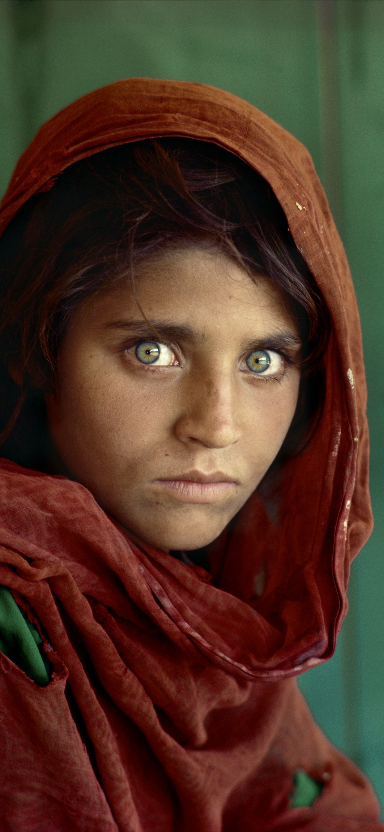 Обои афганская девочка, Афганистан, национальный географический, лицо, глаз в разрешении 1242x2688