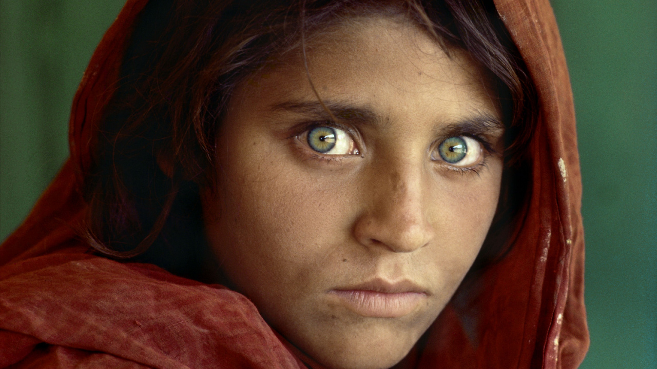 Обои афганская девочка, Афганистан, национальный географический, лицо, глаз в разрешении 1280x720