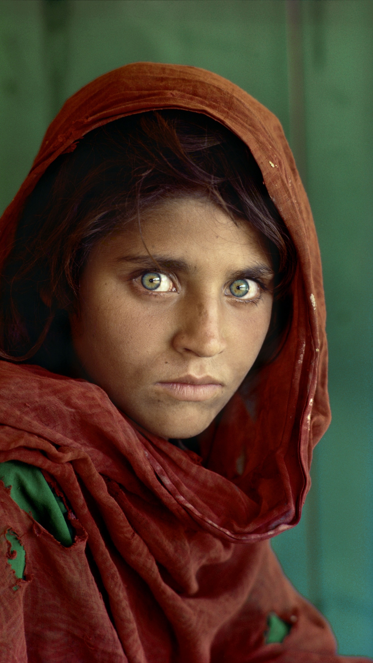 Обои афганская девочка, Афганистан, национальный географический, лицо, глаз в разрешении 1440x2560