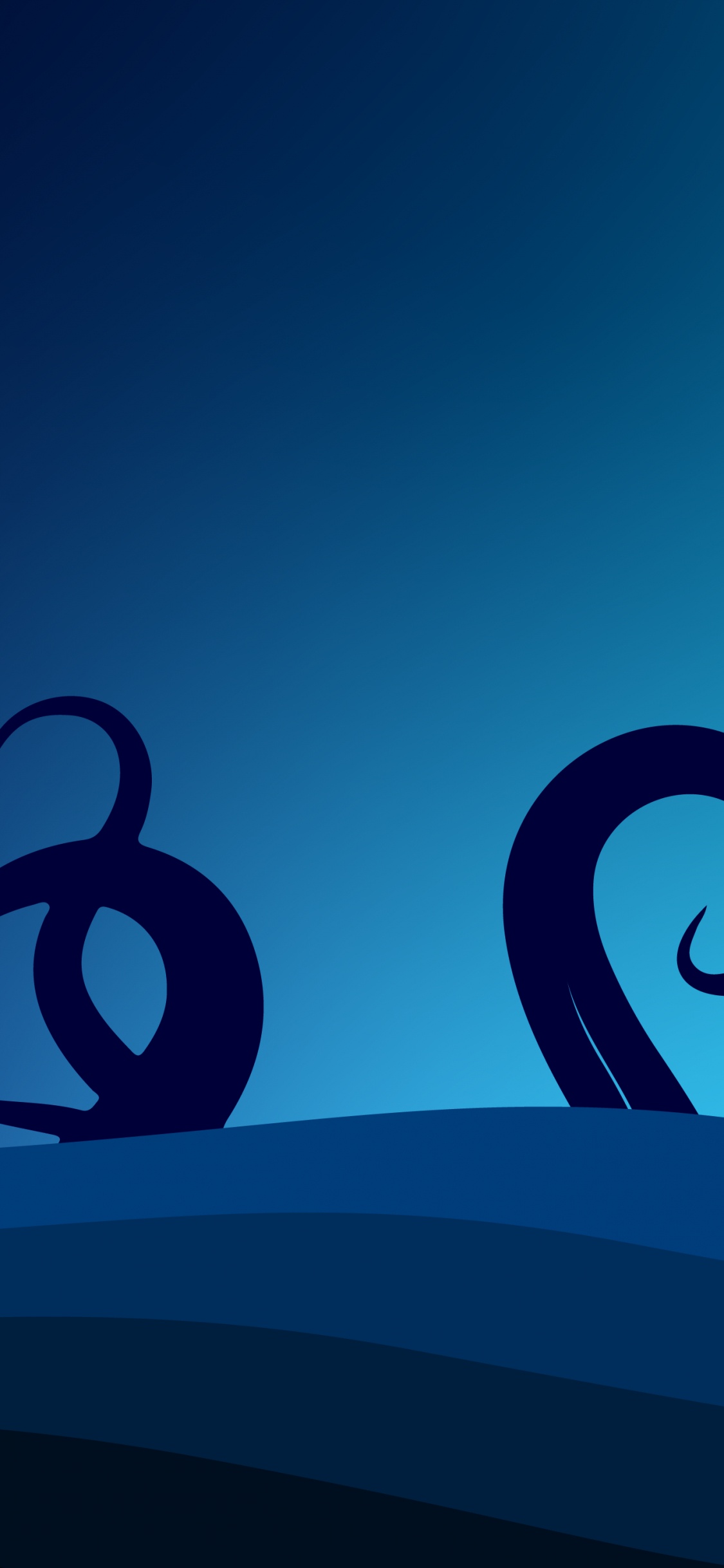 Обои лазурный, облако, Аква, электрик, круг в разрешении 1125x2436