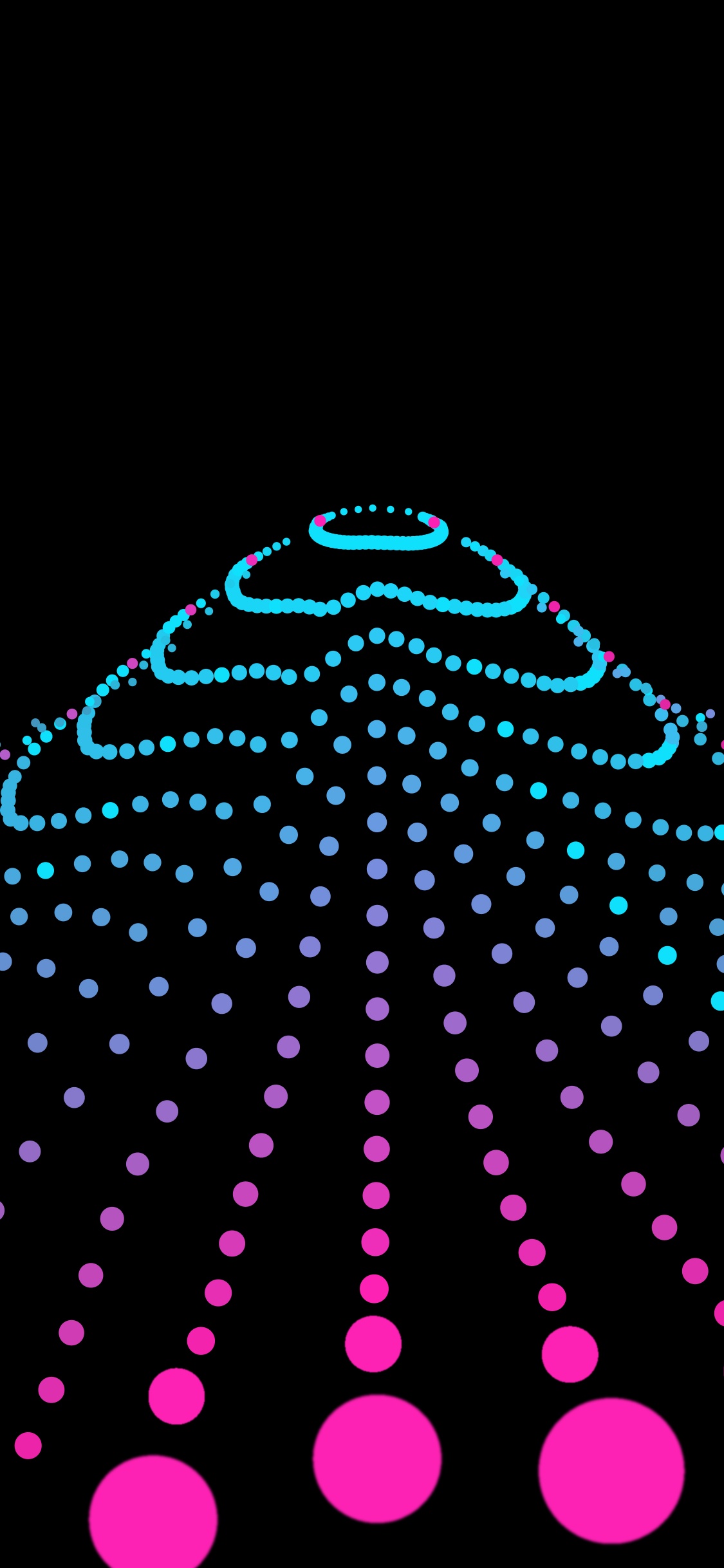 Обои круг, рукав, узор, симметрия, полутона и оттенки в разрешении 1125x2436