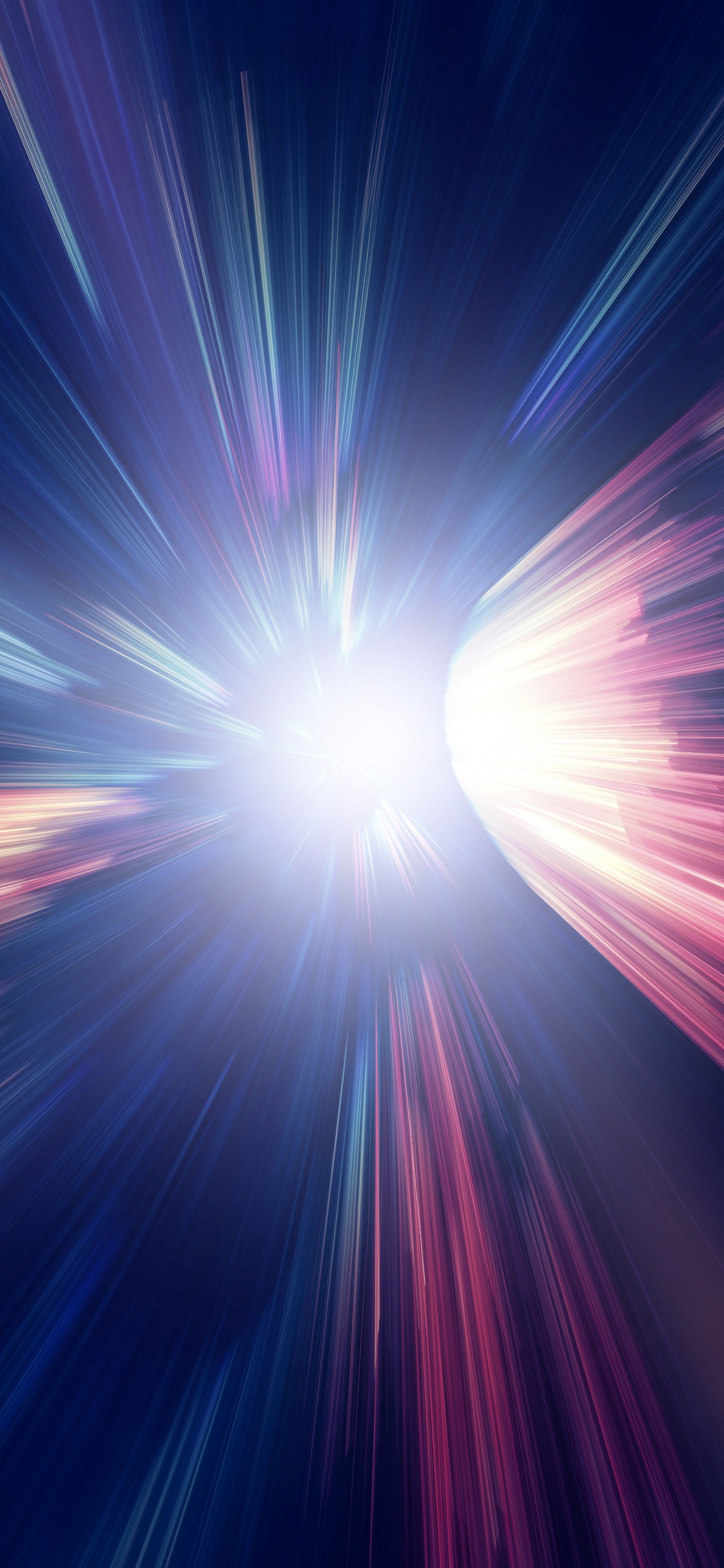Обои синий, свет, блик, пурпур, солнечный свет в разрешении 1125x2436