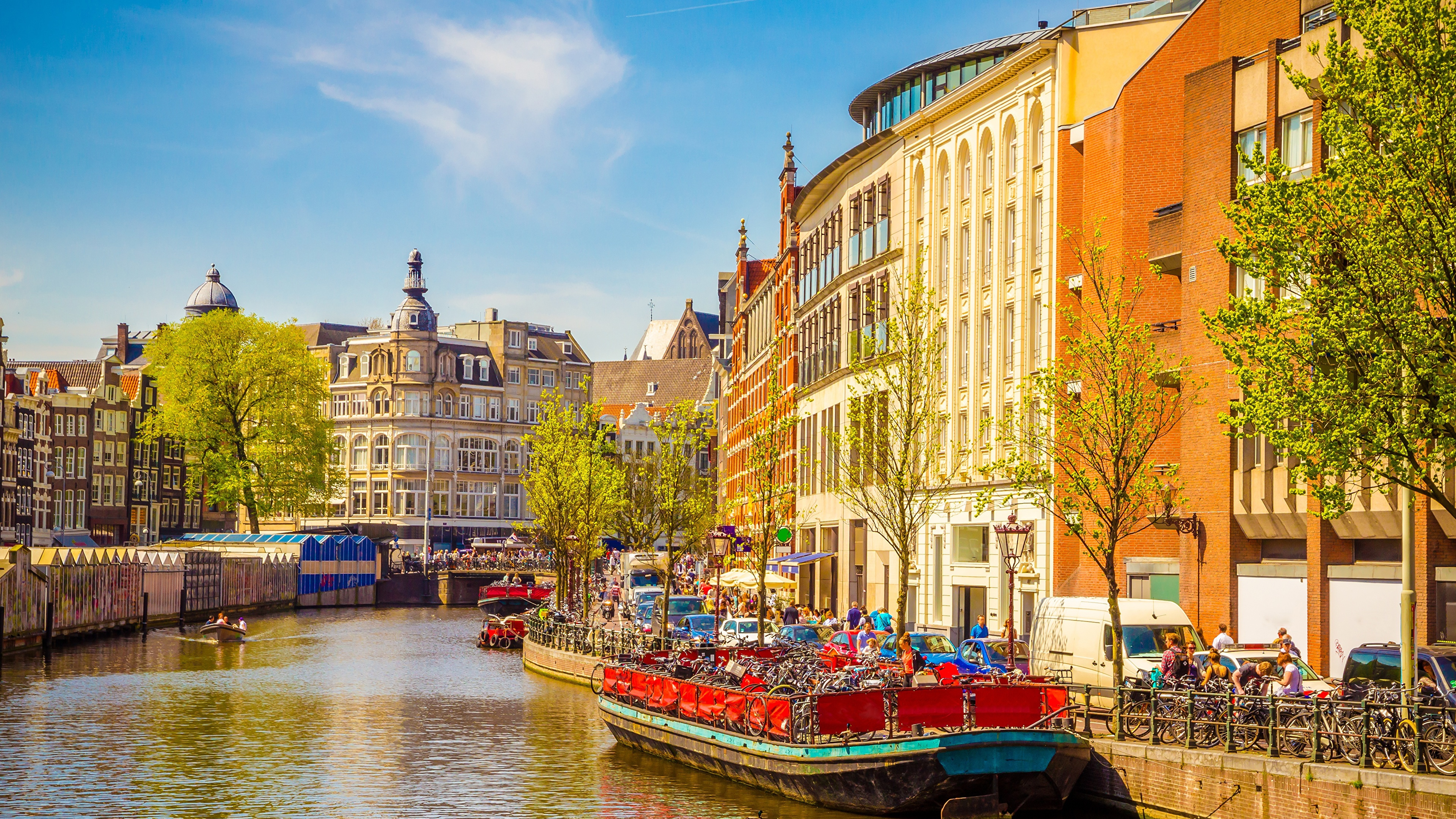 Обои канал, водный путь, перевозка воды, водоем, вода в разрешении 3840x2160