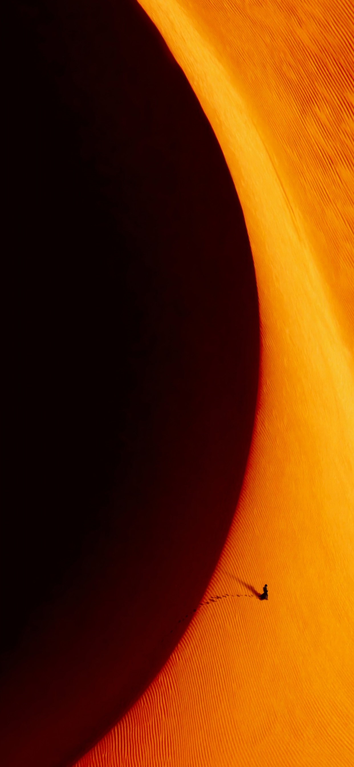 Обои Плакат с дюной без текста, постер, Научная фантастика, Постер фильма, коричневый цвет в разрешении 1242x2688