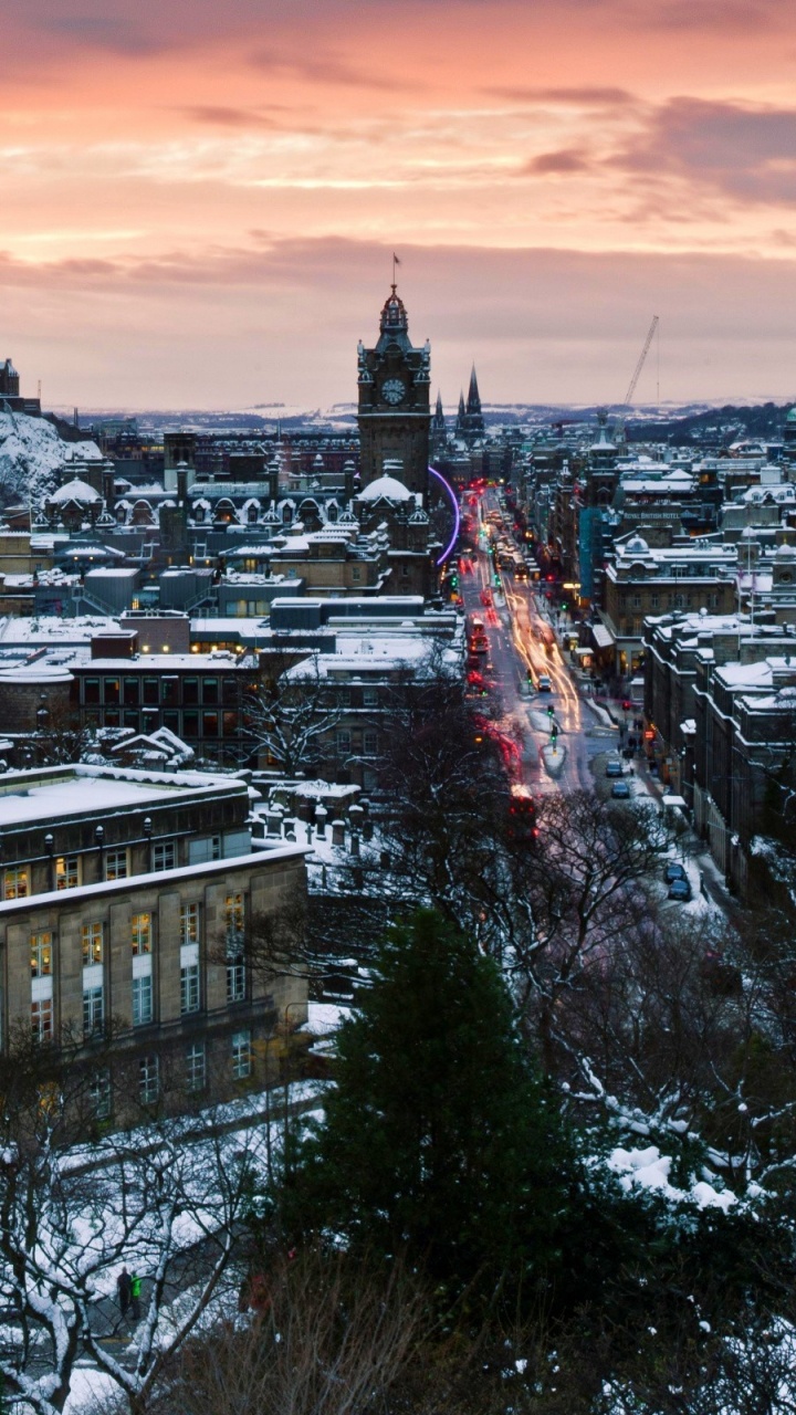 Обои Эдинбург, городской пейзаж, городской район, город, ориентир в разрешении 720x1280