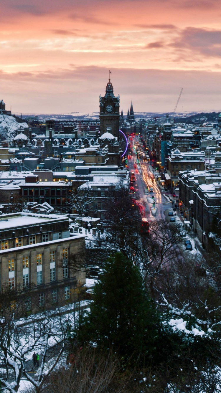 Обои Эдинбург, городской пейзаж, городской район, город, ориентир в разрешении 750x1334
