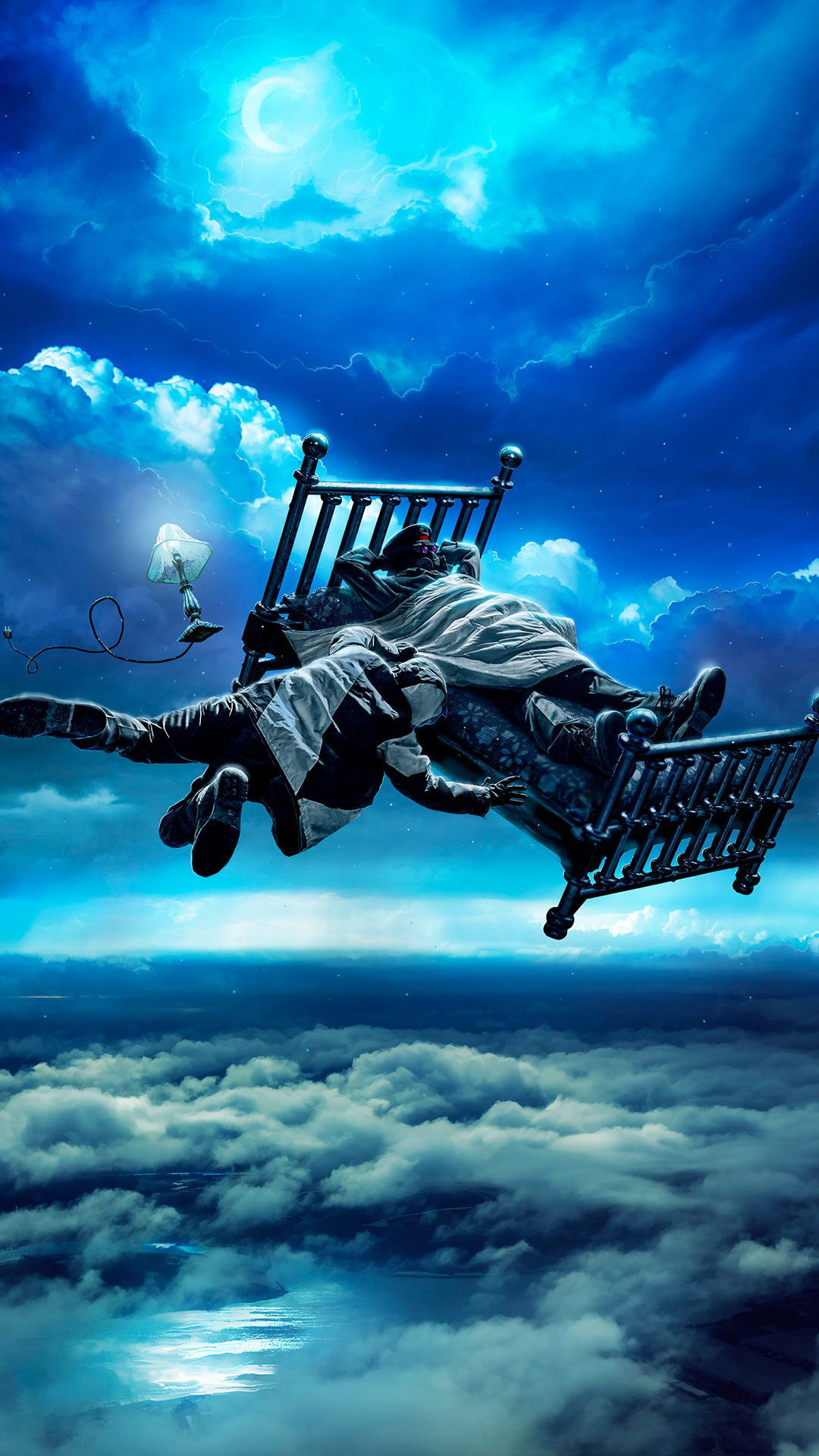 Обои облако, атмосфера, синий, свет, лазурный в разрешении 1080x1920