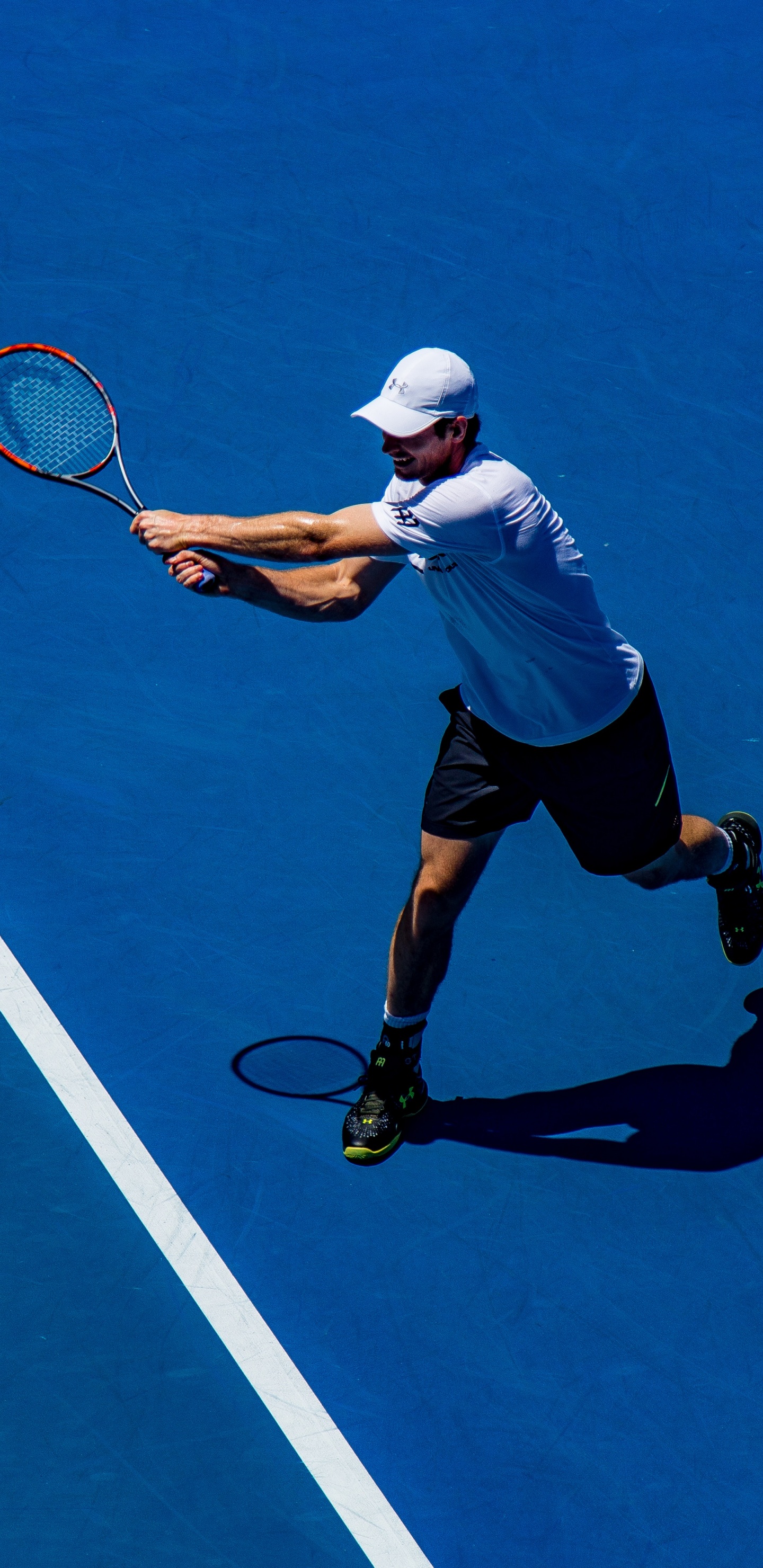 Обои теннисный центр, теннисист, занятие спортом, теннис, строка в разрешении 1440x2960