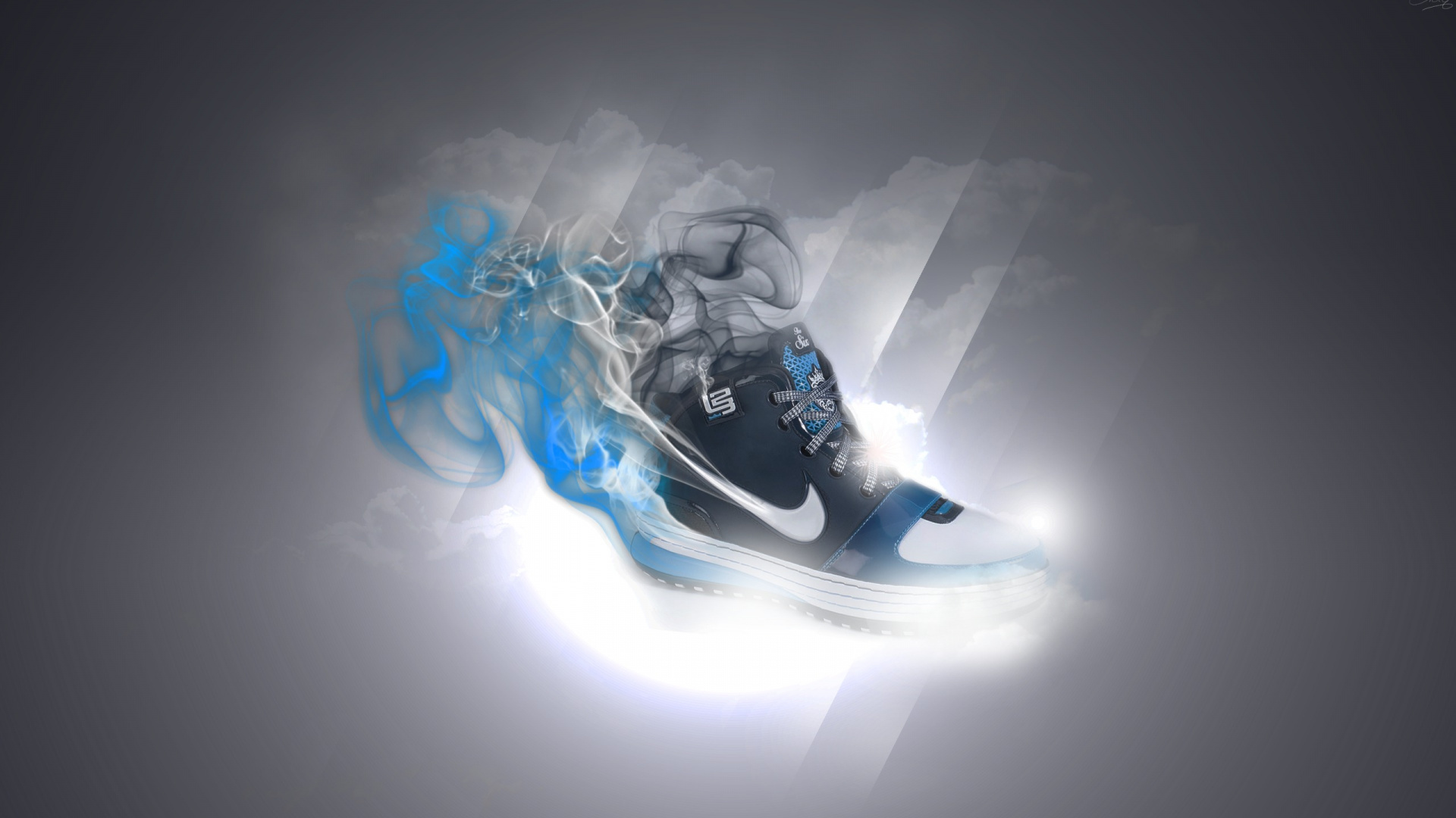 Обои nike, башмак, кеды, графический дизайн, графика в разрешении 1920x1080