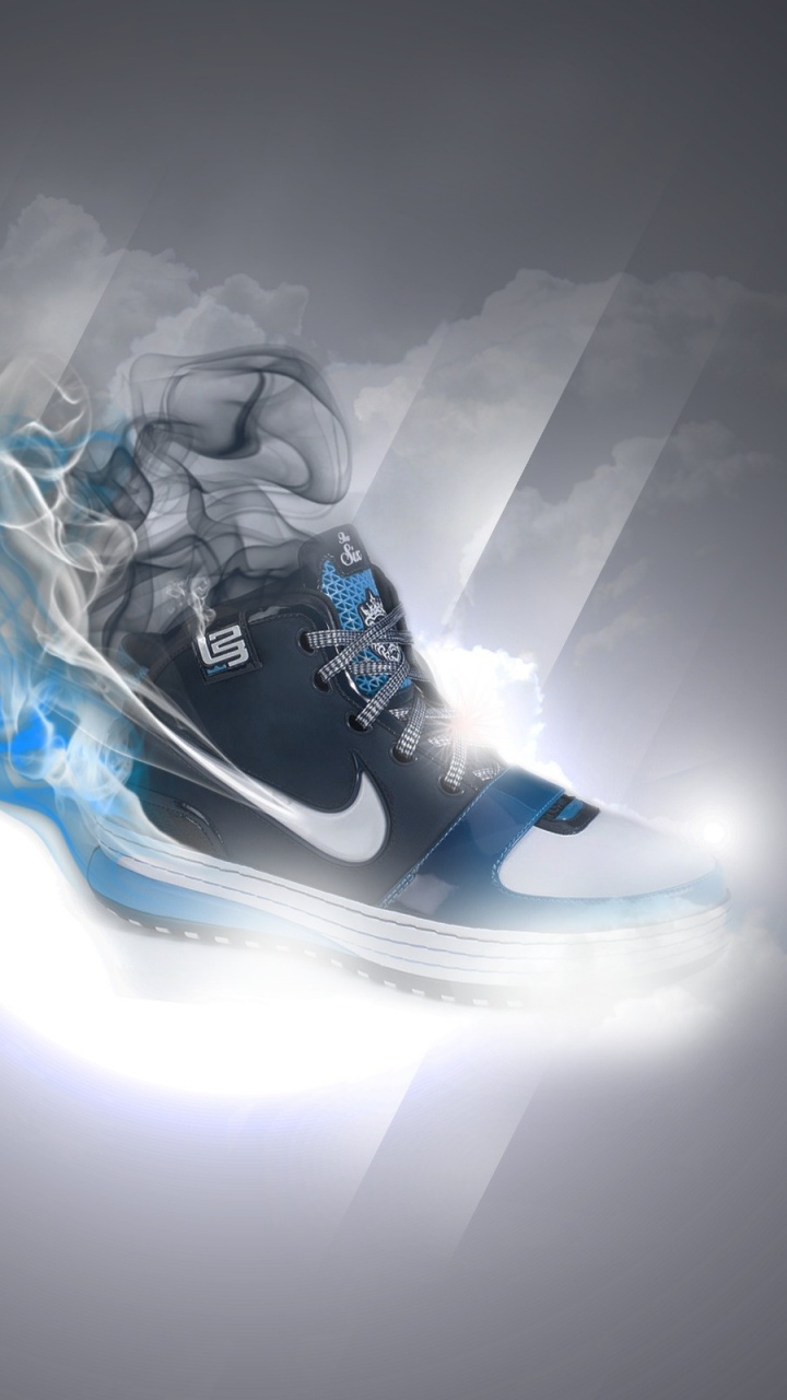 Обои nike, башмак, кеды, графический дизайн, графика в разрешении 720x1280