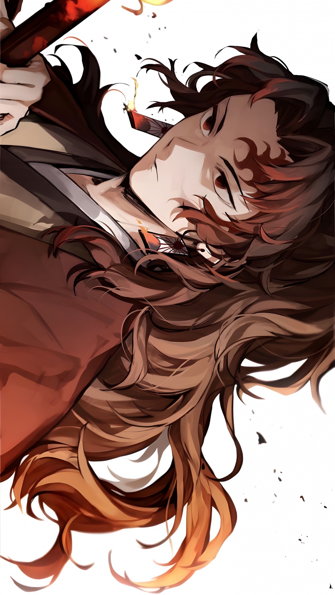 Обои мультик, убийца демонов kimetsu no yaiba, гию томиока, рукав, Акихито Kanbara в разрешении 1080x1920