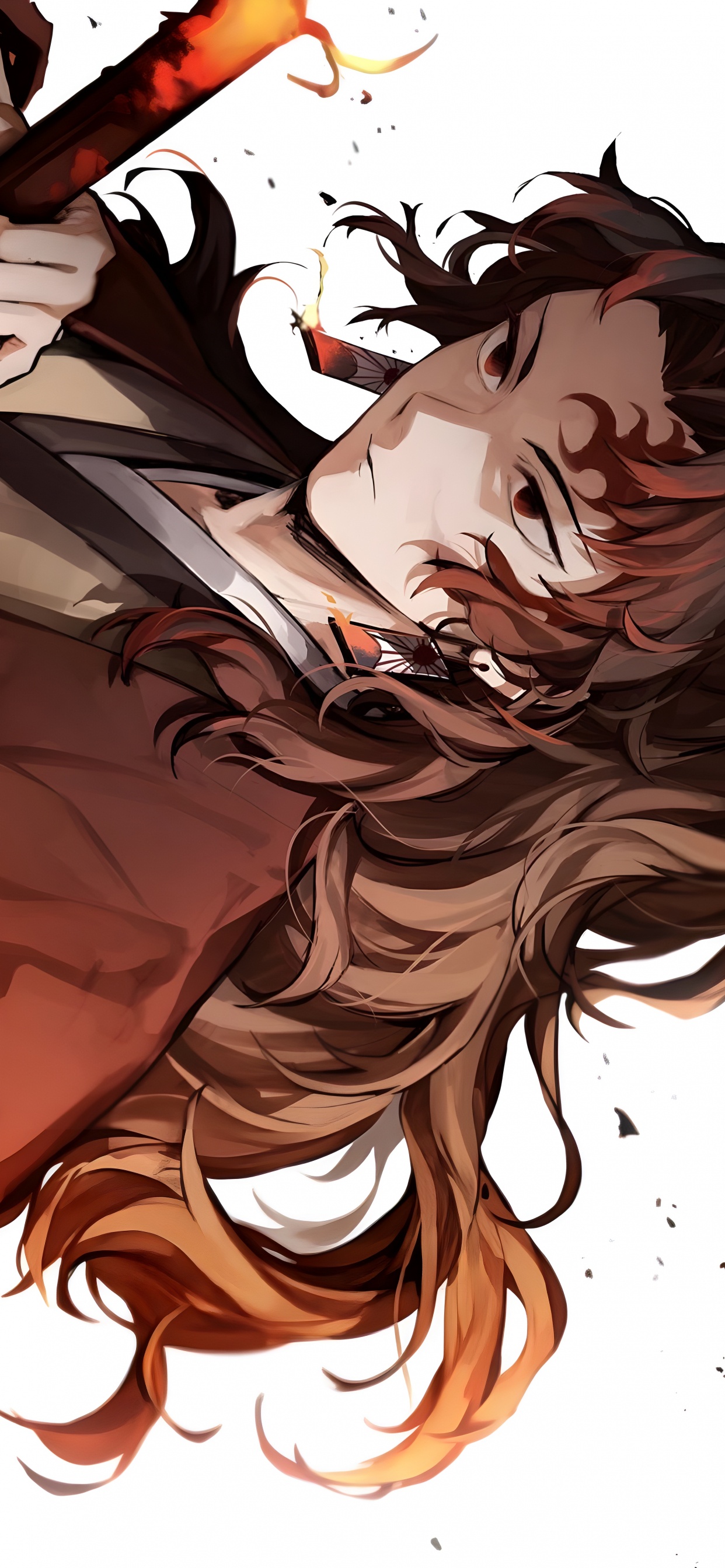 Обои мультик, убийца демонов kimetsu no yaiba, гию томиока, рукав, Акихито Kanbara в разрешении 1242x2688