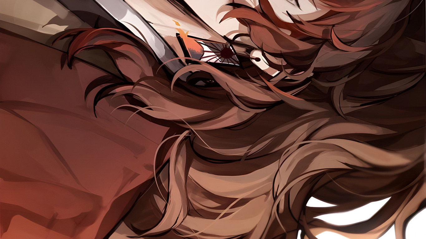 Обои мультик, убийца демонов kimetsu no yaiba, гию томиока, рукав, Акихито Kanbara в разрешении 1366x768