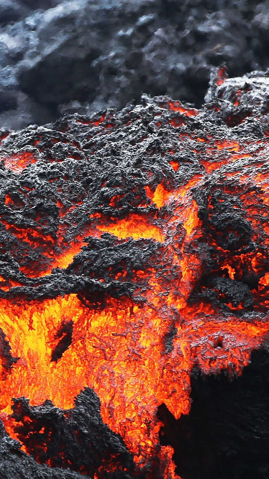 Обои лава, вентиляционные щели, Лейлани Эстейтс, вулкан, 2018 извержение нижней пуны в разрешении 1080x1920