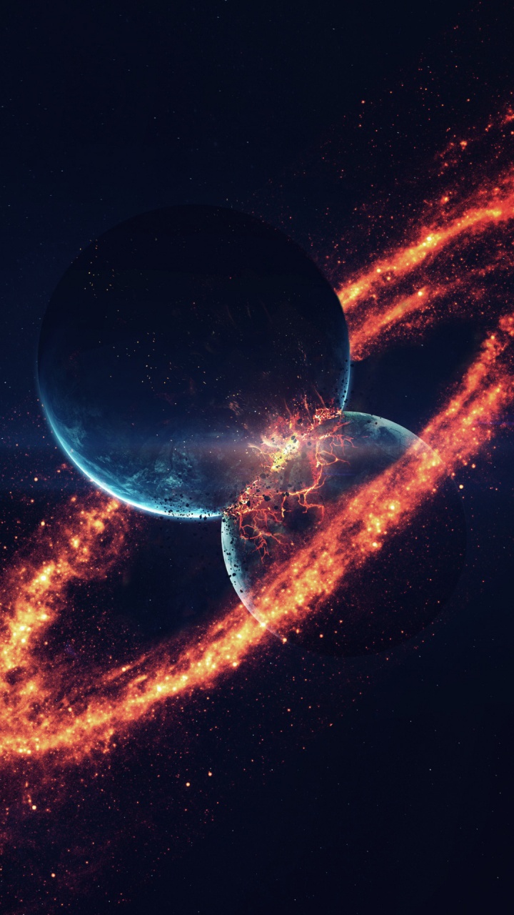 Обои атмосфера, земля, Галактика, планета, космос в разрешении 720x1280