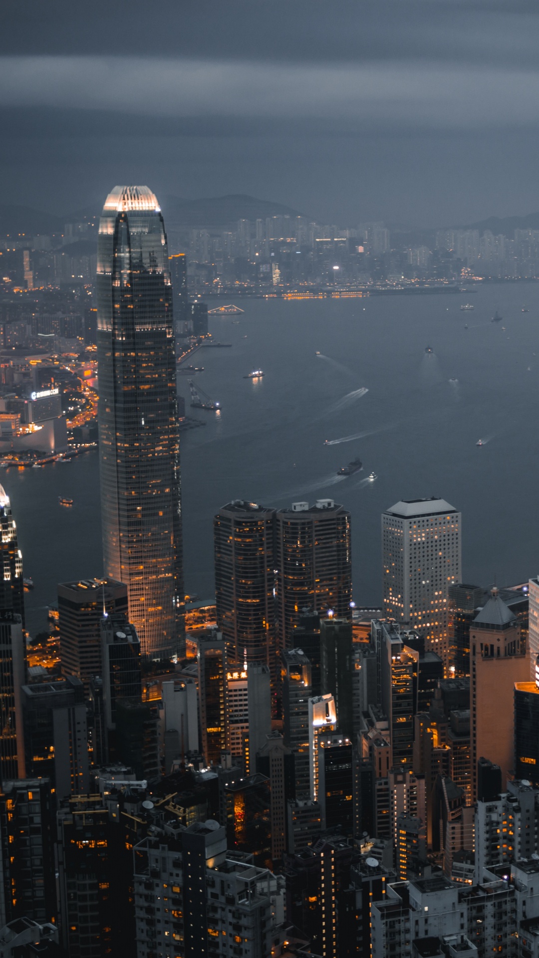 Обои Гонконг, городской пейзаж, город, метрополия, городской район в разрешении 1080x1920