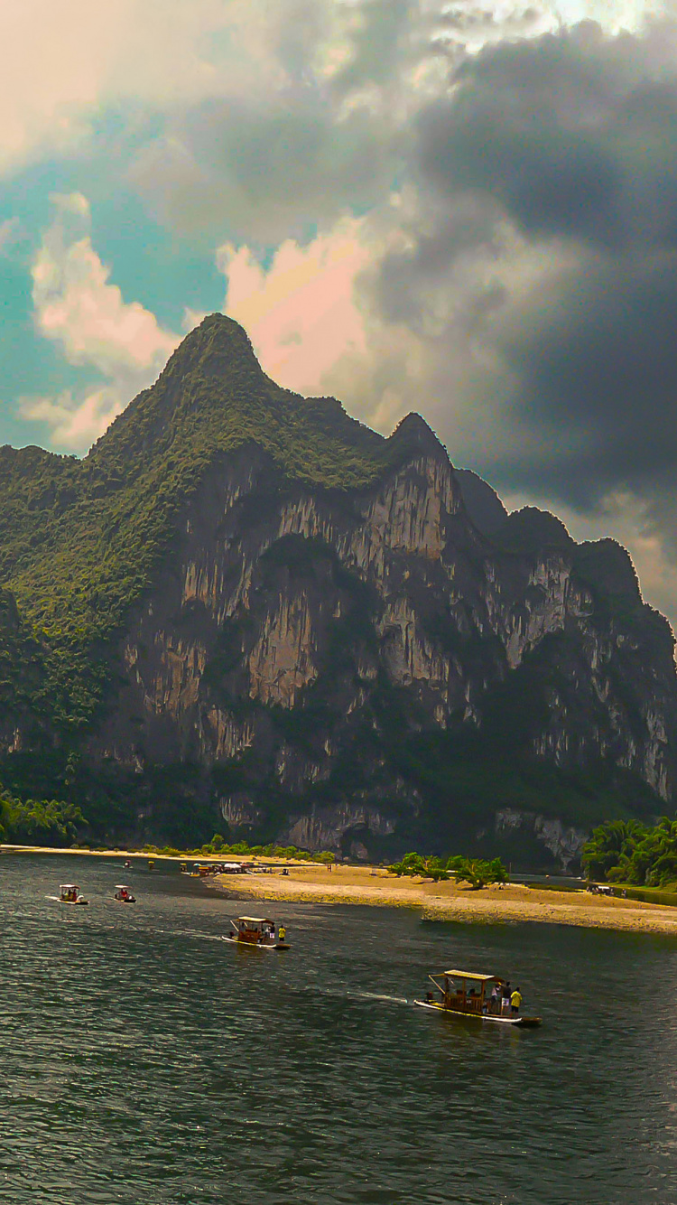 Обои природа, гора, горный рельеф, нагорье, реки в разрешении 750x1334