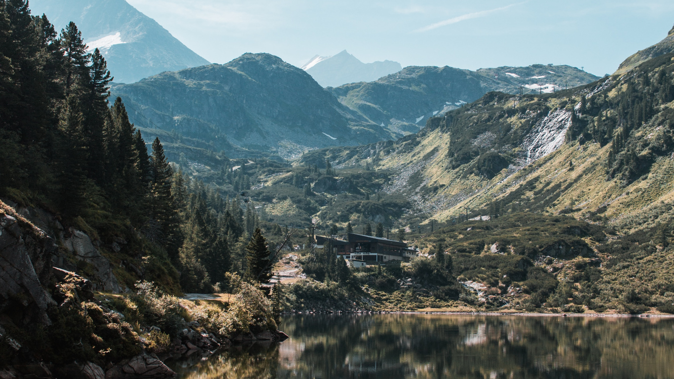 Обои тарн, вода, природа, дикая местность, отражение в разрешении 1366x768