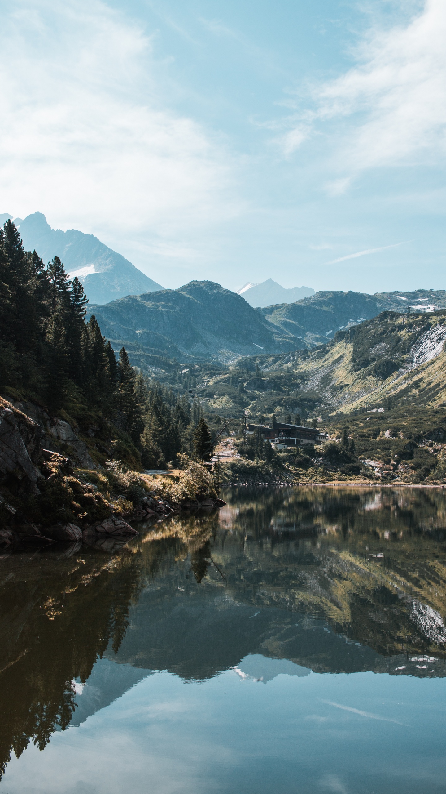 Обои тарн, вода, природа, дикая местность, отражение в разрешении 1440x2560