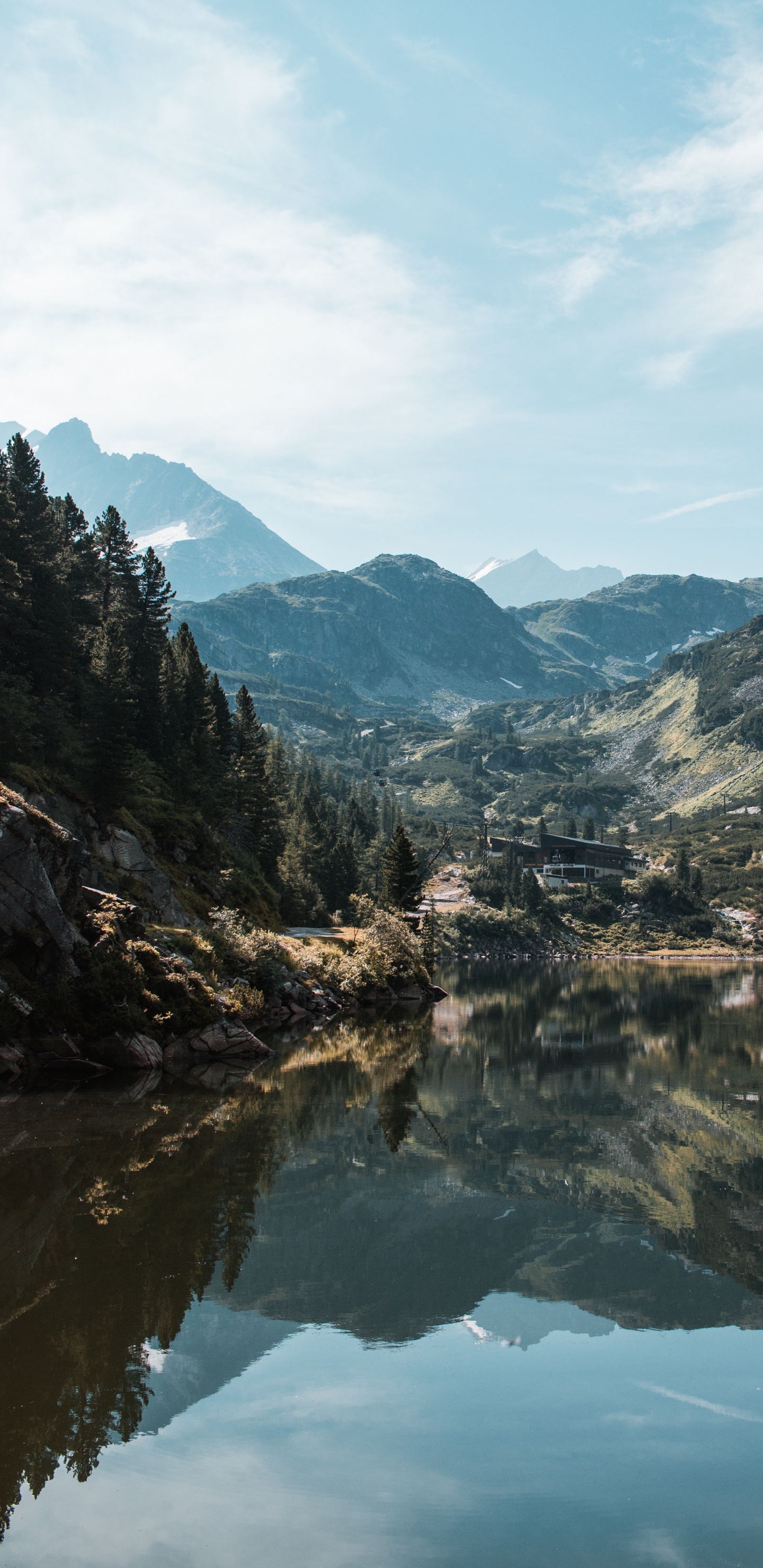 Обои тарн, вода, природа, дикая местность, отражение в разрешении 1440x2960