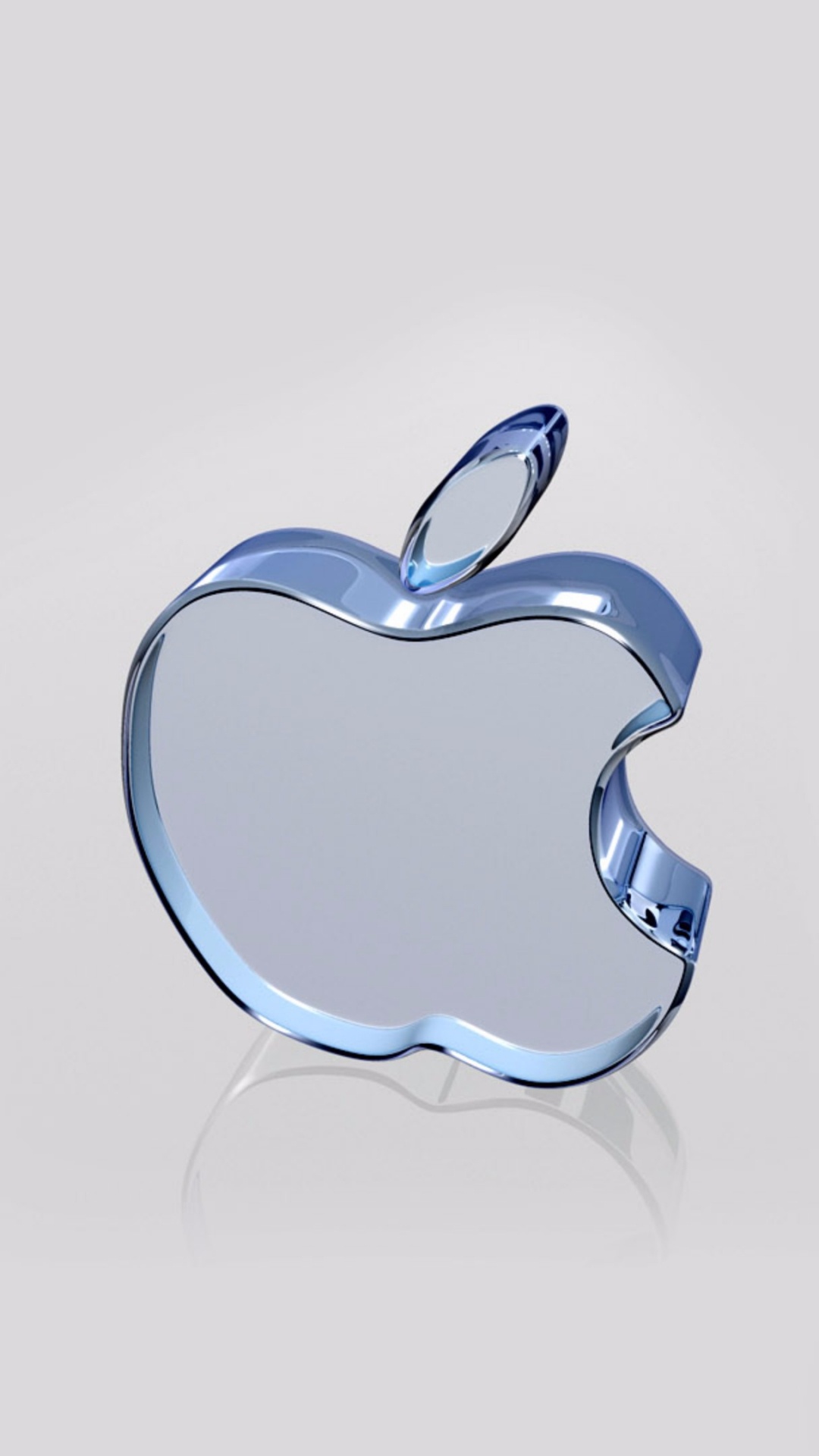 Обои apple, лого, графика, яблоко, синий в разрешении 1080x1920