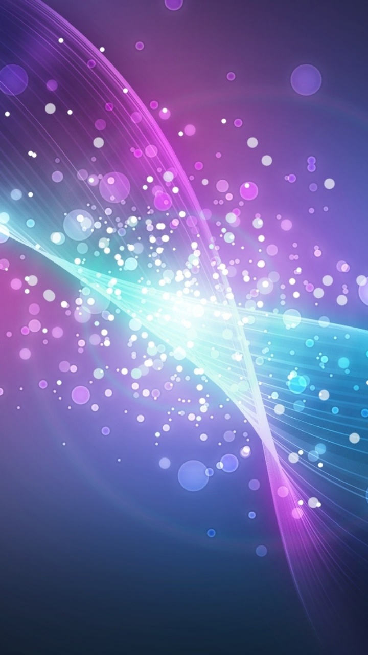 Обои пурпур, свет, круг, отражения, фрактальное искусство в разрешении 720x1280