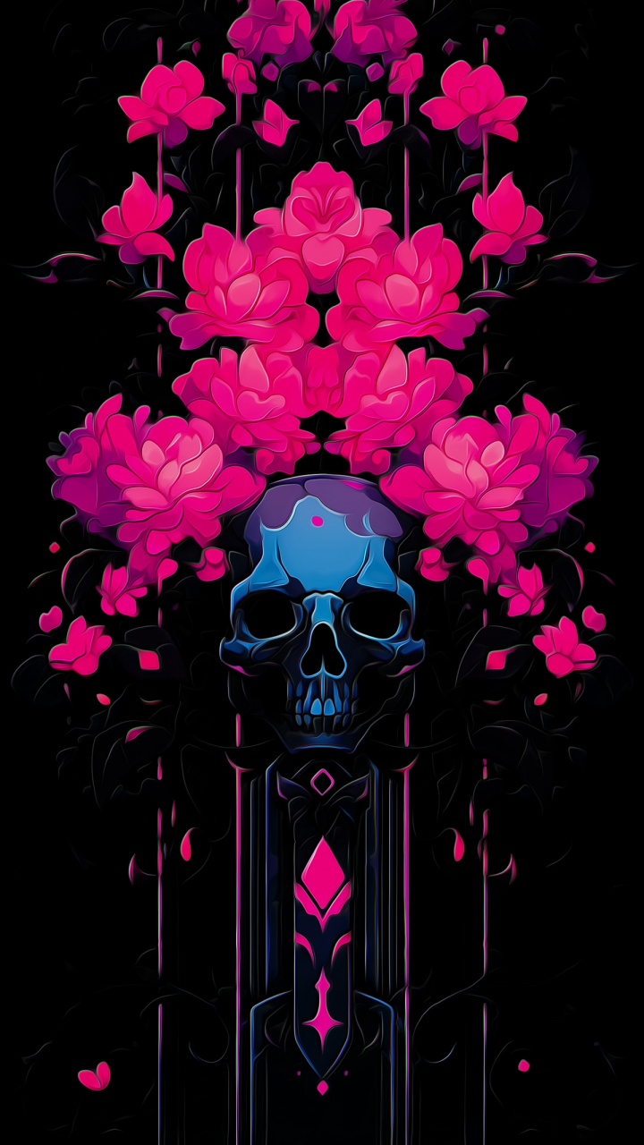 Обои искусственный цветок, цветочный букет, графический дизайн, рисование, цветок в разрешении 720x1280