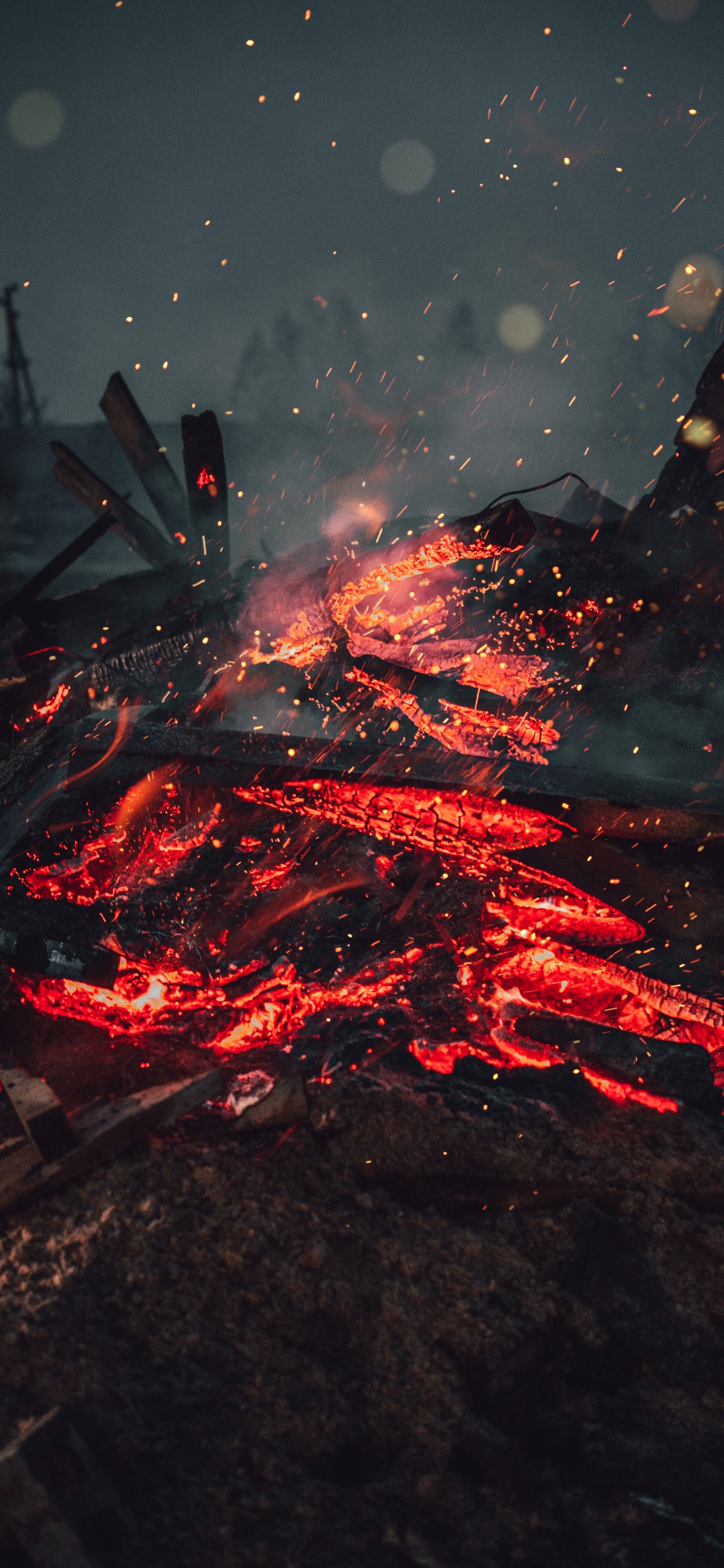 Обои темнота, нет смысла жить, космос, вентиляционные щели, лава в разрешении 1242x2688