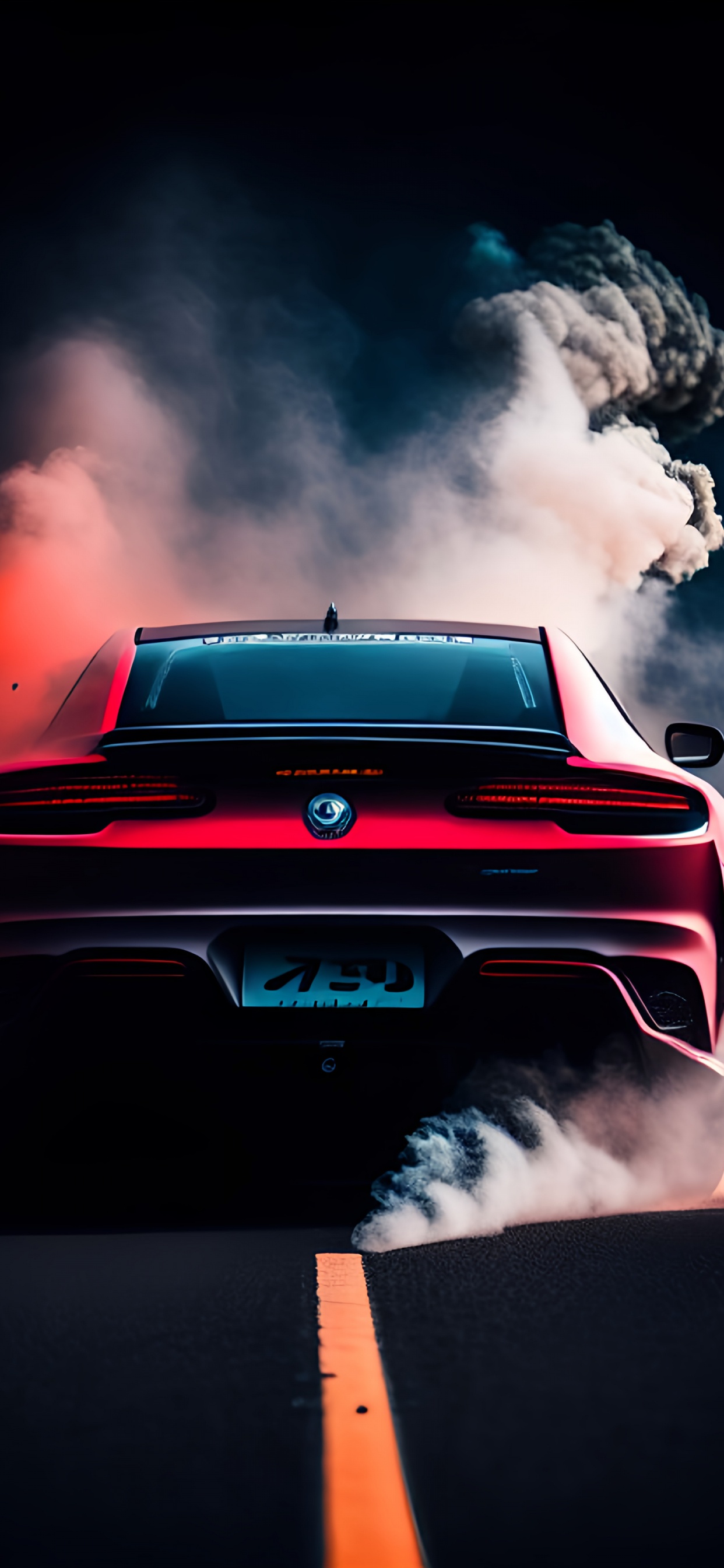 Обои спорткар, легковые автомобили, автомобильное освещение, капюшон, бампер в разрешении 1242x2688