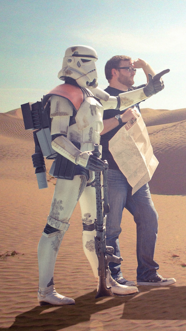 Обои штурмовик, пустыня, пейзаж, небо, путешествие в разрешении 720x1280