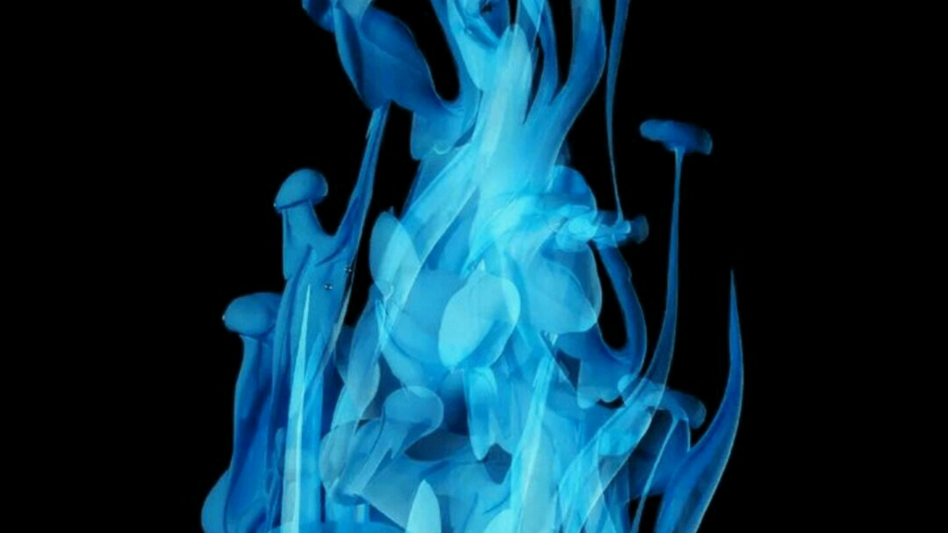 Обои арт, лазурный, жидкий, электрик, газ в разрешении 1366x768