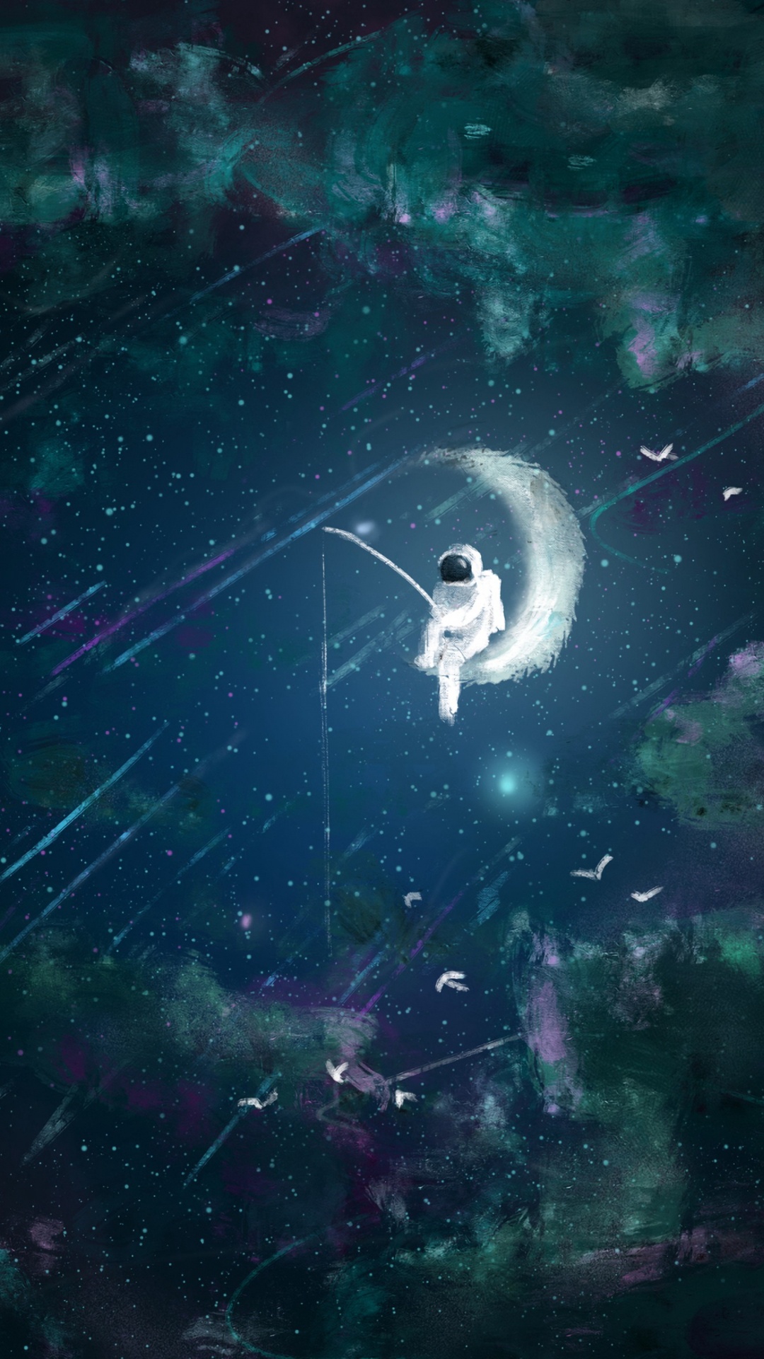 Обои арт, космос, иллюстрация, космическое пространство, темнота в разрешении 1080x1920