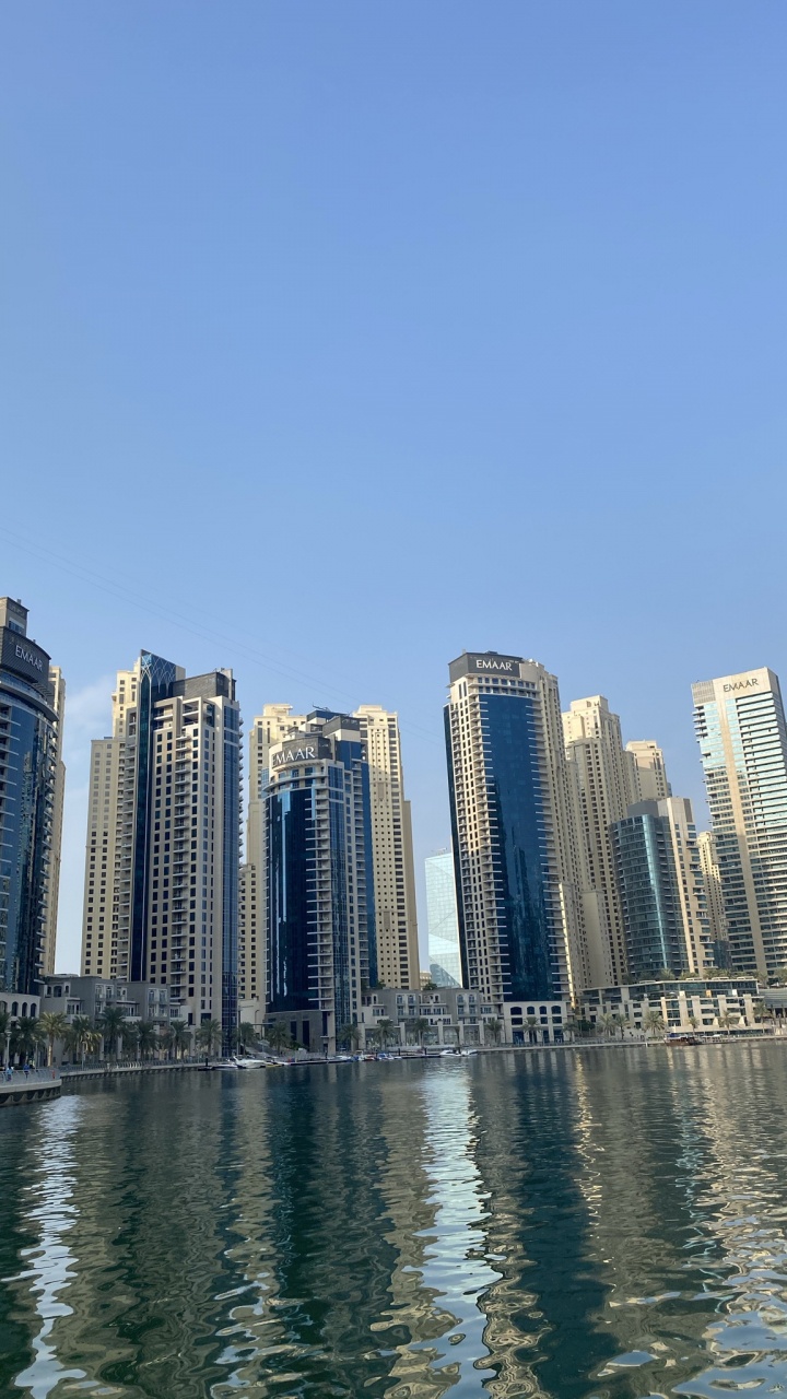 Обои Дубай, башня, дневное время, город, кондоминиум в разрешении 720x1280