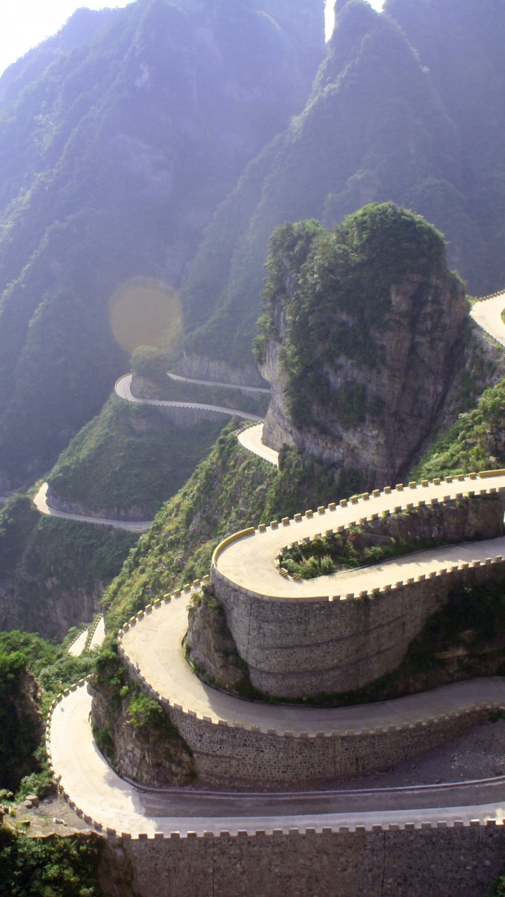 Обои Гора Тяньмэнь, Национальный Парк Горы Тяньмэнь, Горы Тяньцзи, гора, горная станция в разрешении 720x1280